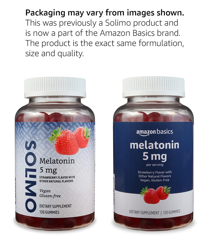 Foto 5 pulgar | Suplemento Amazon Basics De Melatonina, 5 Mg, 120 Gomitas - Venta Internacional.