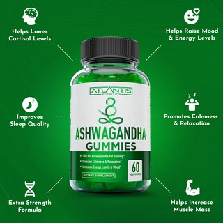 Foto 4 | Gummies Atlantis Nutrition Ashwagandha 1500 Mg Con Vitamina D Y Zinc - Venta Internacional.