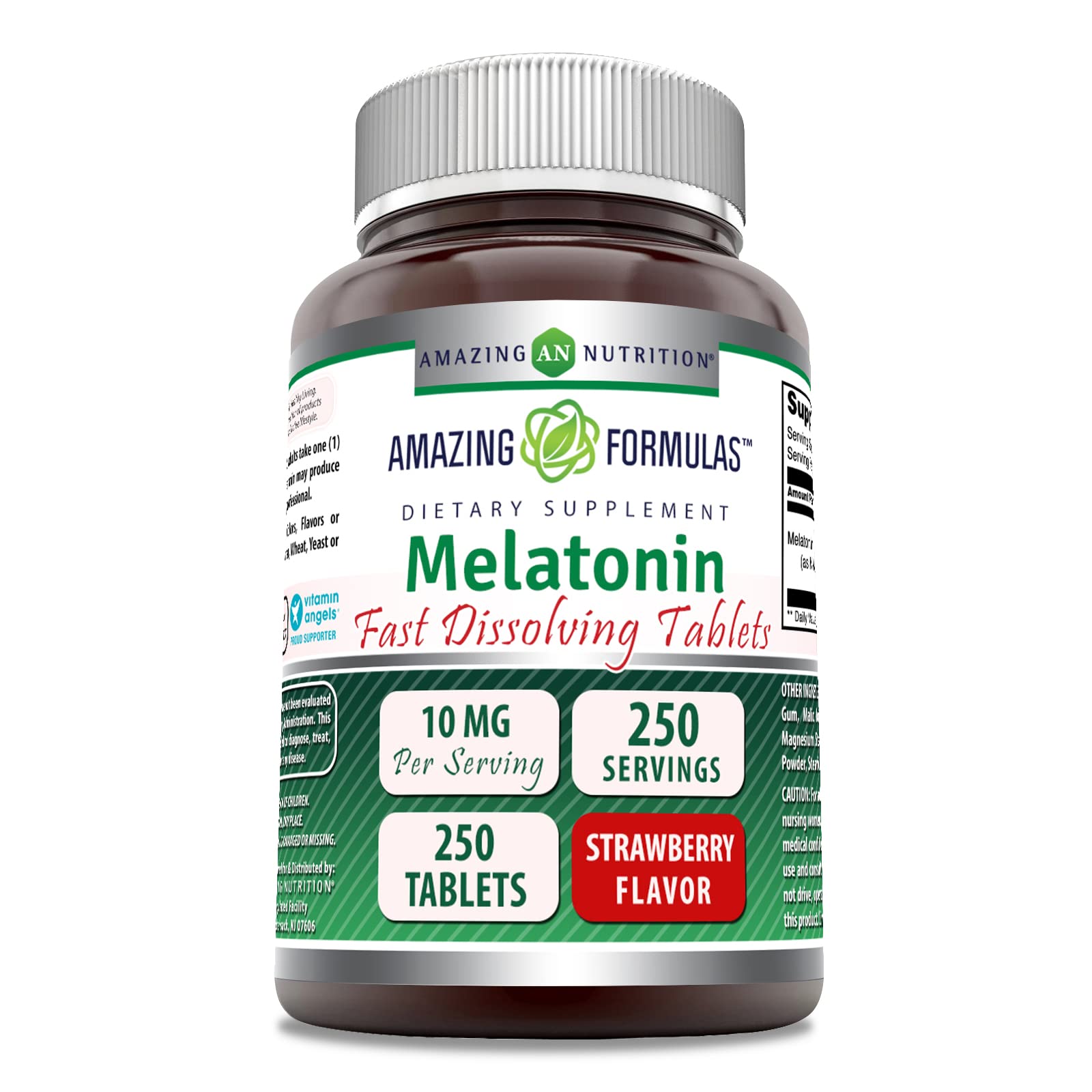 Foto 2 pulgar | Suplemento Amazing Formulas De Melatonina, 10 Mg, 250 Comprimidos - Venta Internacional.