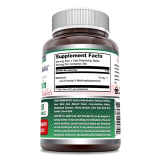 Foto 3 | Suplemento Amazing Formulas De Melatonina, 10 Mg, 250 Comprimidos - Venta Internacional.