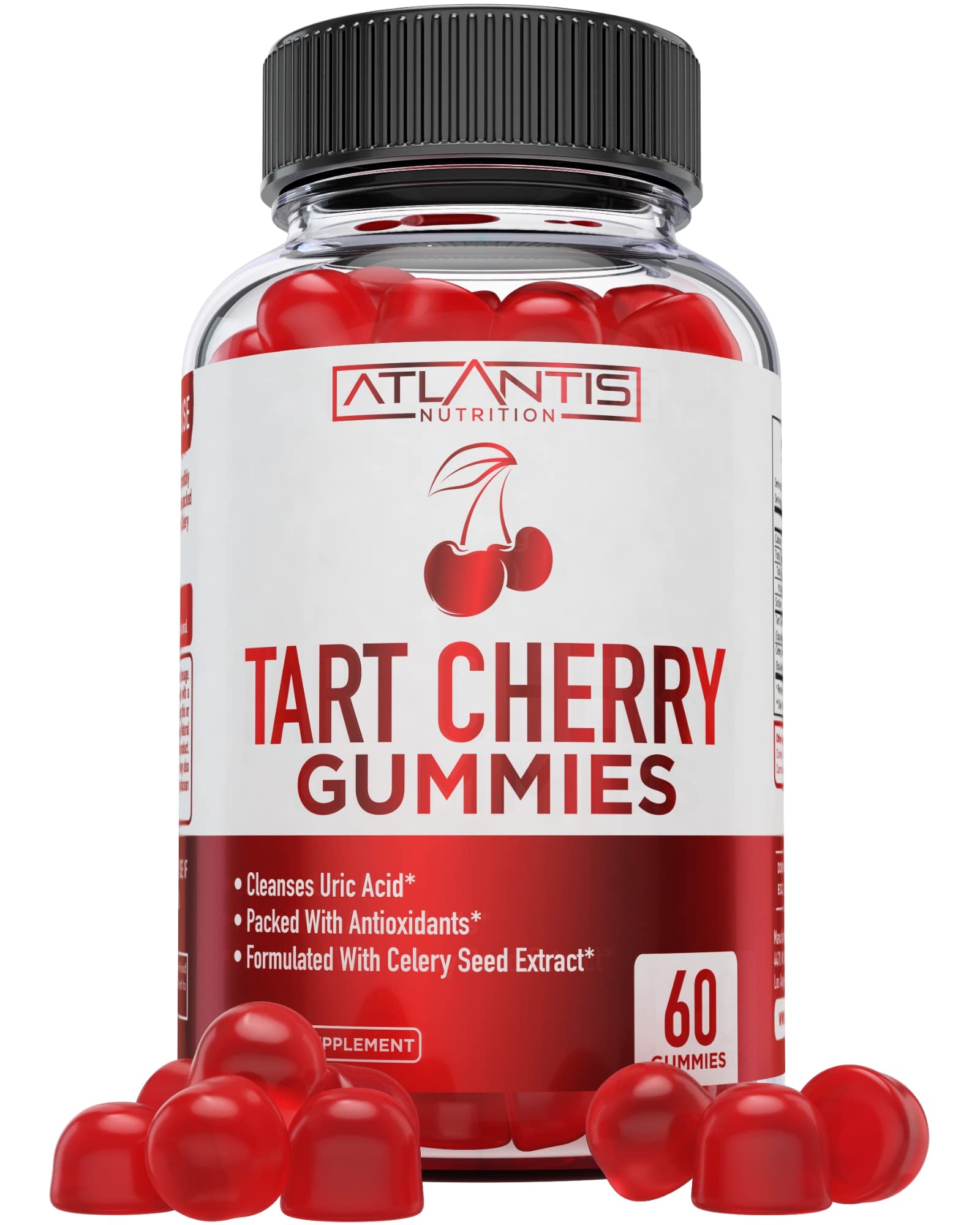 Foto 2 pulgar | Suplemento Atlantis Nutrition Tart Cherry Gummies 60 Unidades - Venta Internacional.