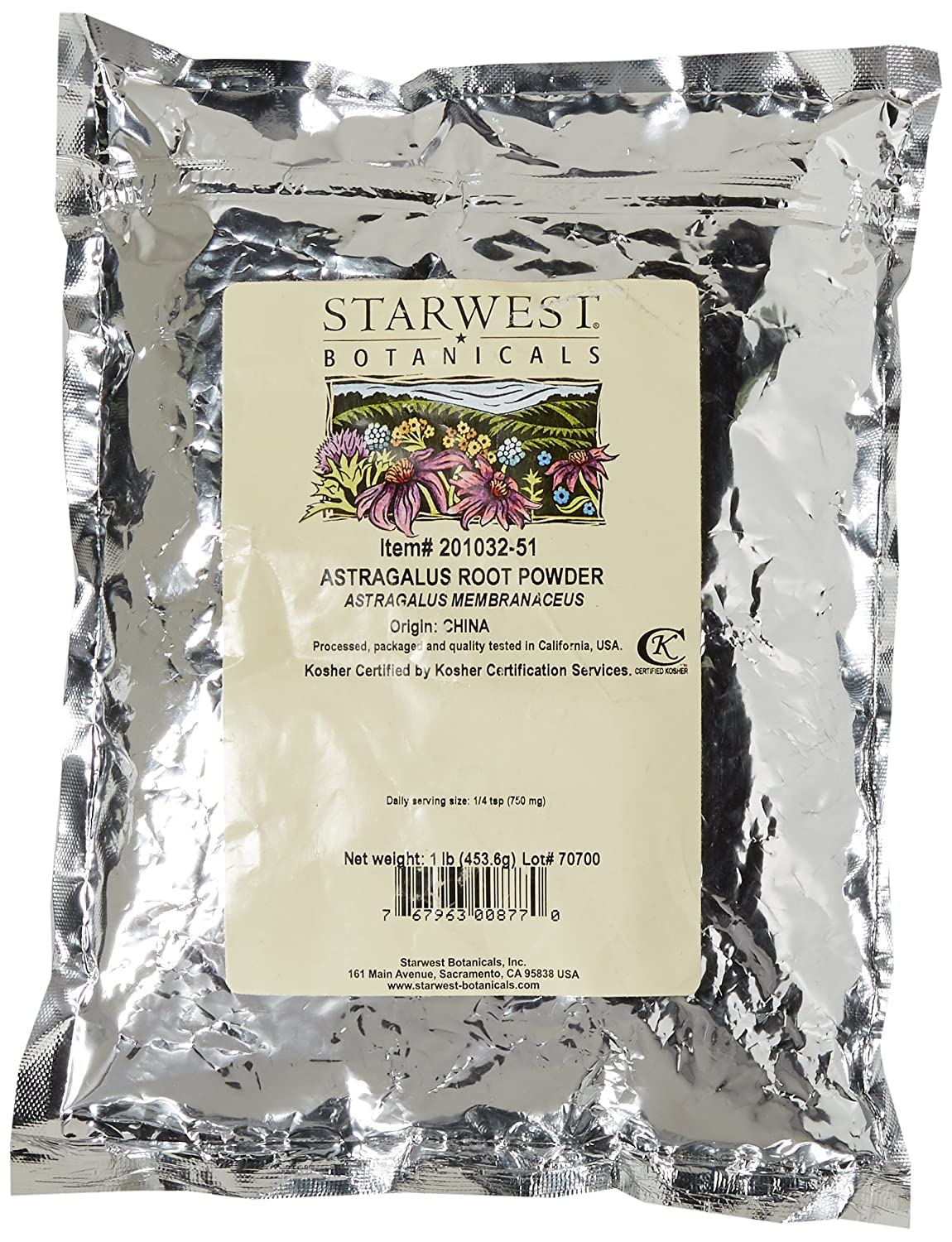Foto 2 pulgar | Raíz De Astrágalo En Polvo Starwest Botanicals 454 G - Venta Internacional.