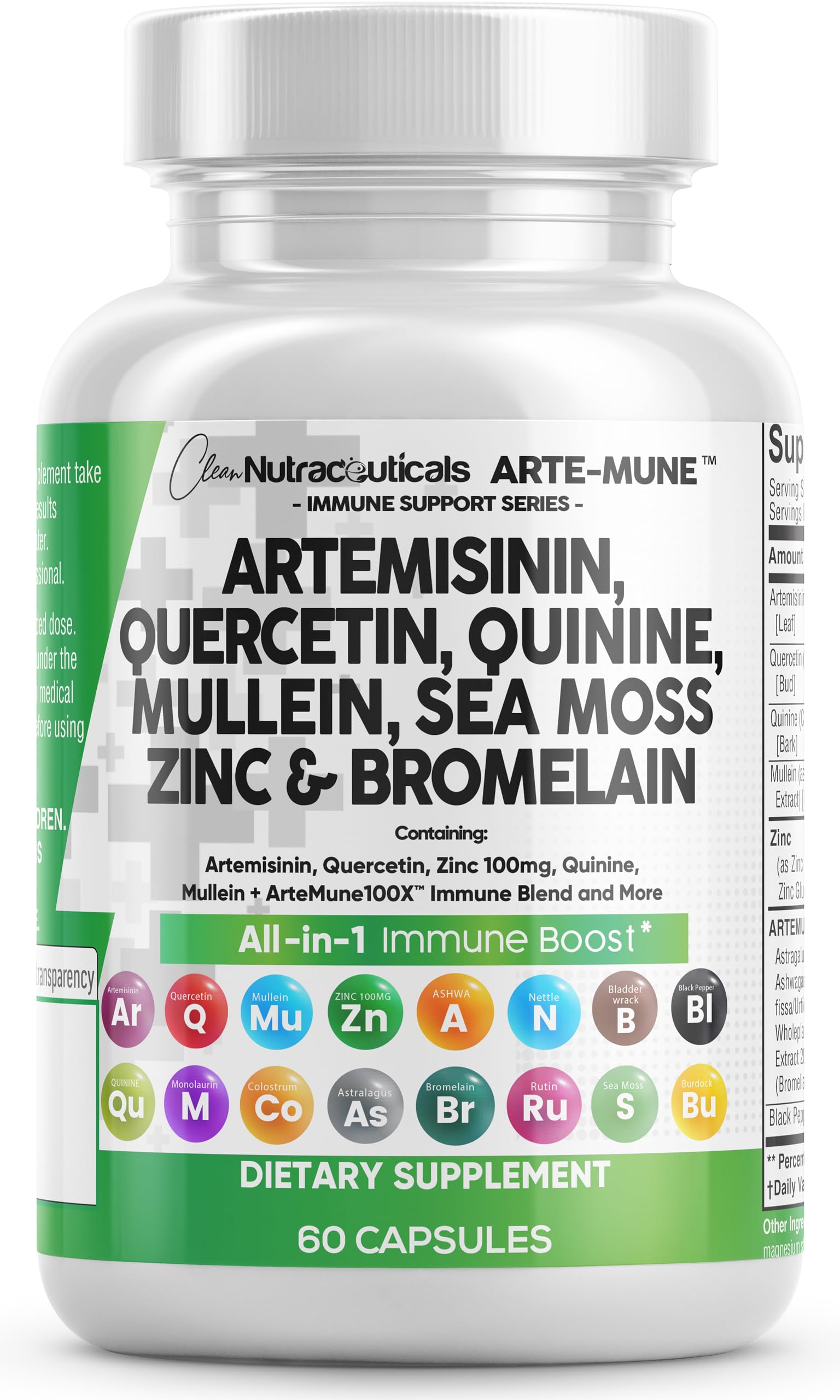 Foto 2 pulgar | Suplemento: Nutracéuticos Limpios: Artemisinina, Quercetina Y Zinc - Venta Internacional.