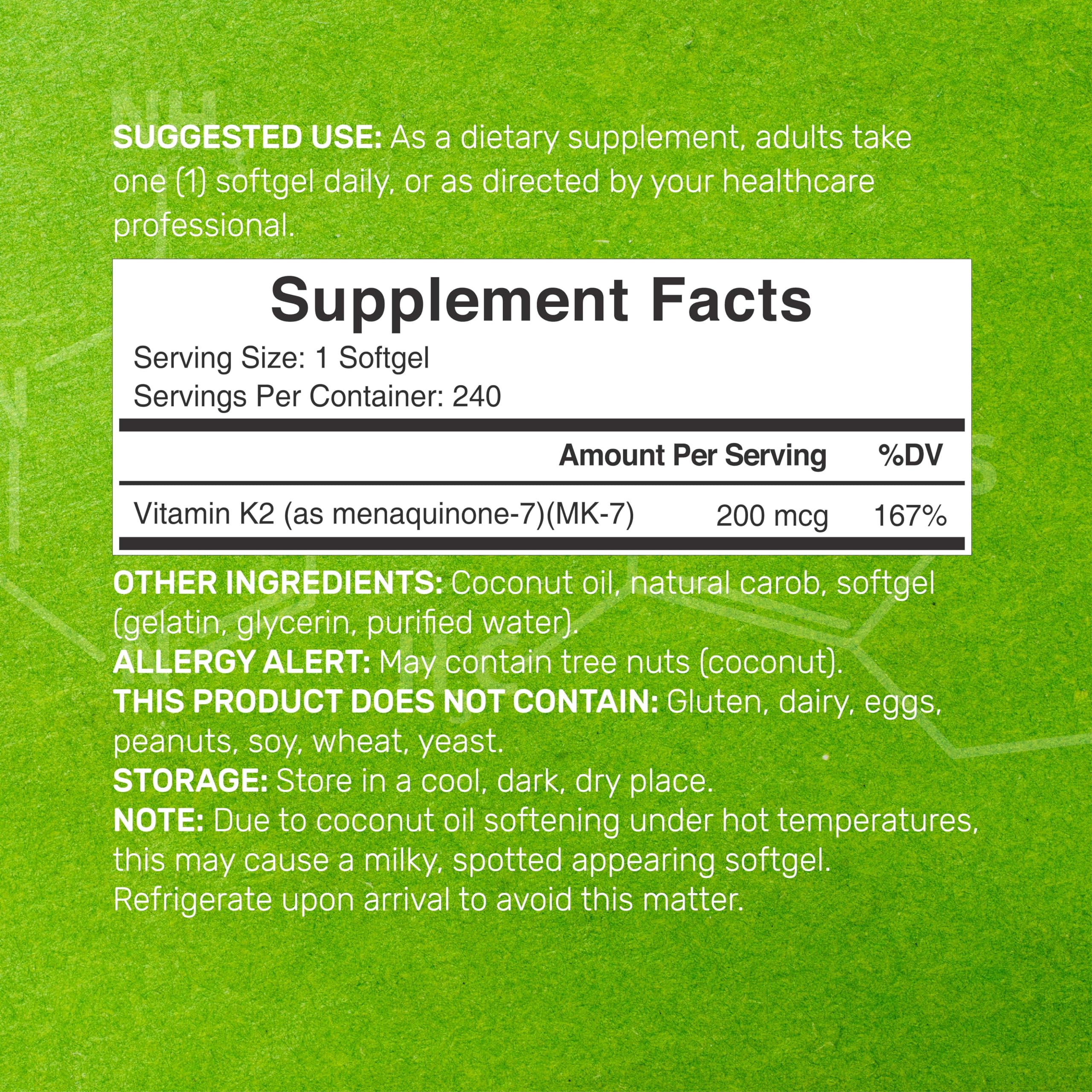 Foto 2 | Suplemento Eagleshine Vitaminas K2 Mk-7 150 Mcg 180 So - Venta Internacional.