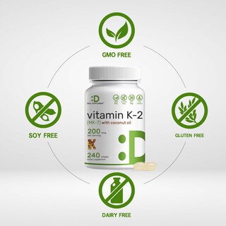 Foto 3 | Suplemento Eagleshine Vitaminas K2 Mk-7 150 Mcg 180 So - Venta Internacional.