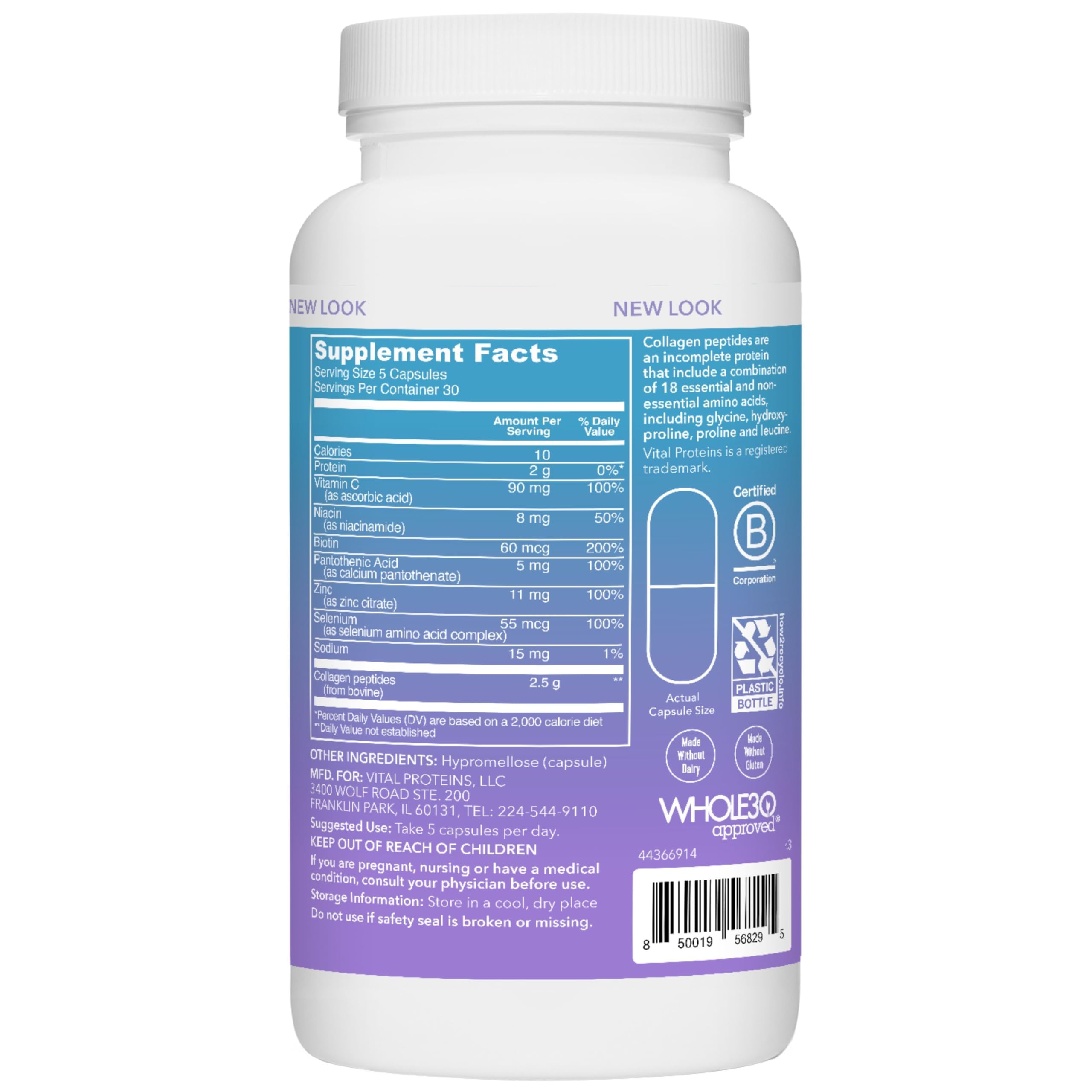 Foto 4 pulgar | Suplemento: Vital Proteins, Péptidos De Colágeno, Cápsulas De Belleza - Venta Internacional.