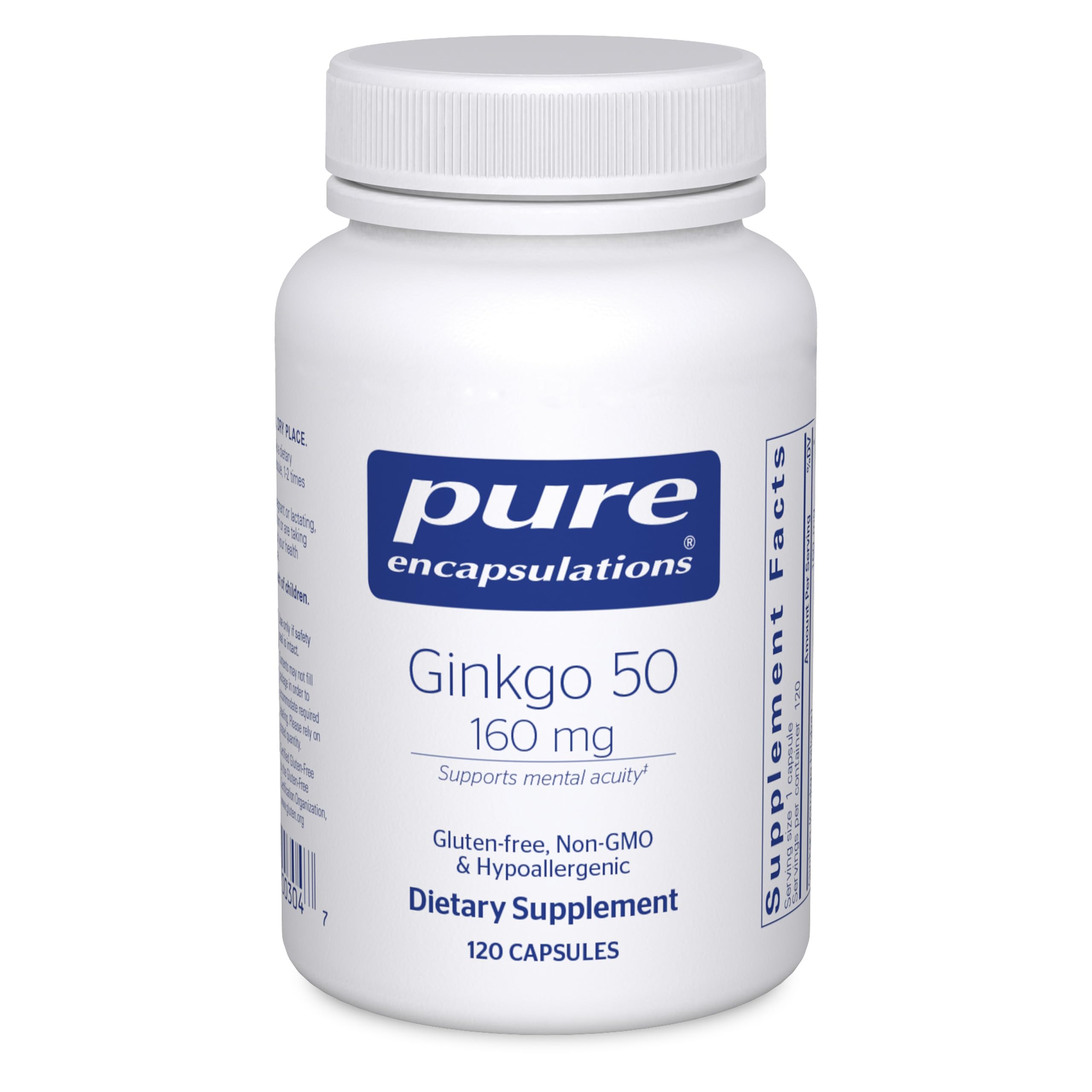Foto 2 pulgar | Suplemento Pure Encapsulations Ginkgo 50 160 Mg 120 Cápsulas - Venta Internacional.