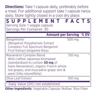 Foto 2 | Suplemento Naomi Bergamore Plus, Suministro De Resveratrol Para 30 Días - Venta Internacional.