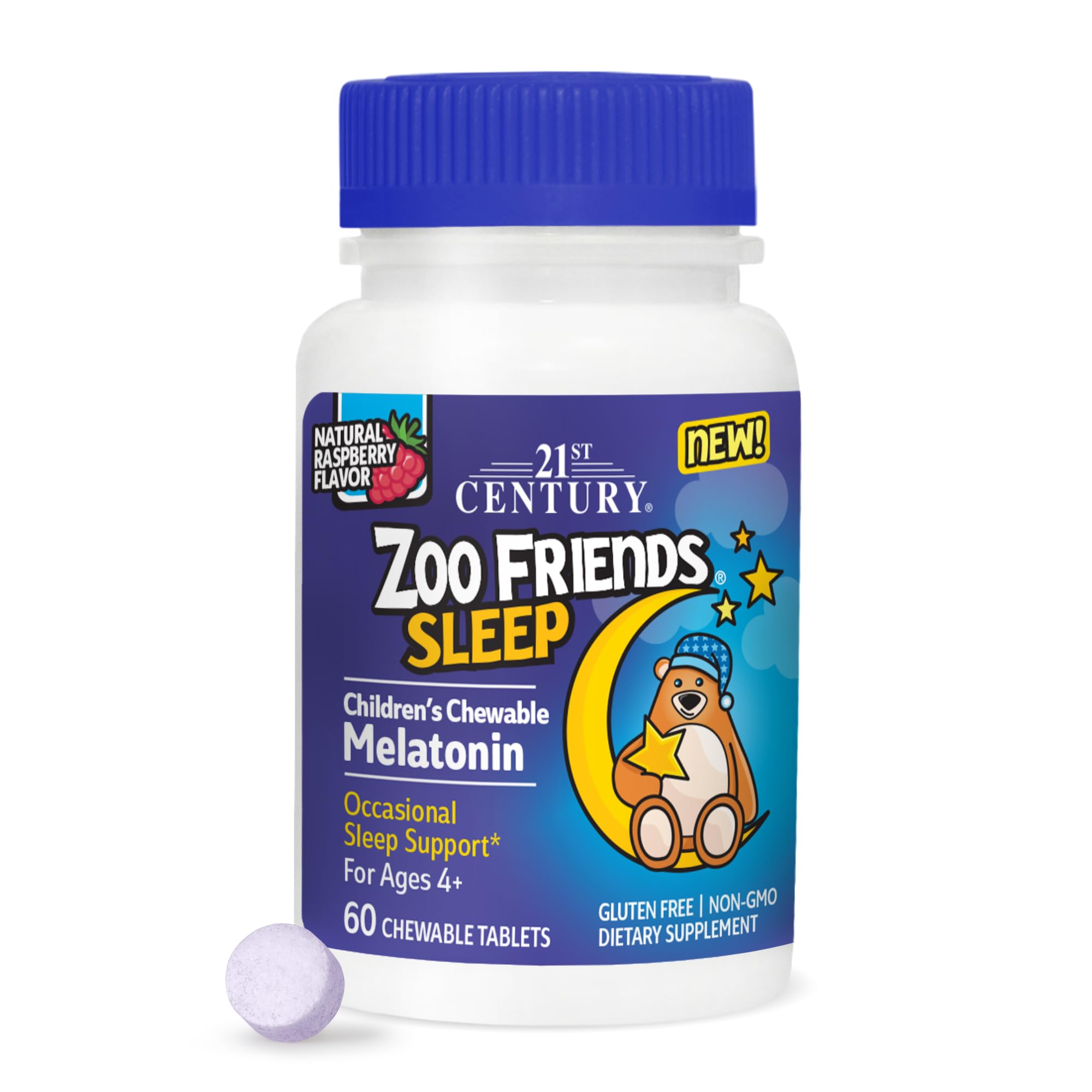 Foto 2 pulgar | Suplemento De Melatonina 21st Century Zoo Friends Sleep 60 Comprimidos - Venta Internacional.