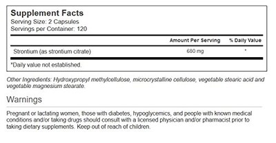 Foto 2 | Suplemento Vitacost De Estroncio 680 Mg 240 Cápsulas Vegetarianas - Venta Internacional.