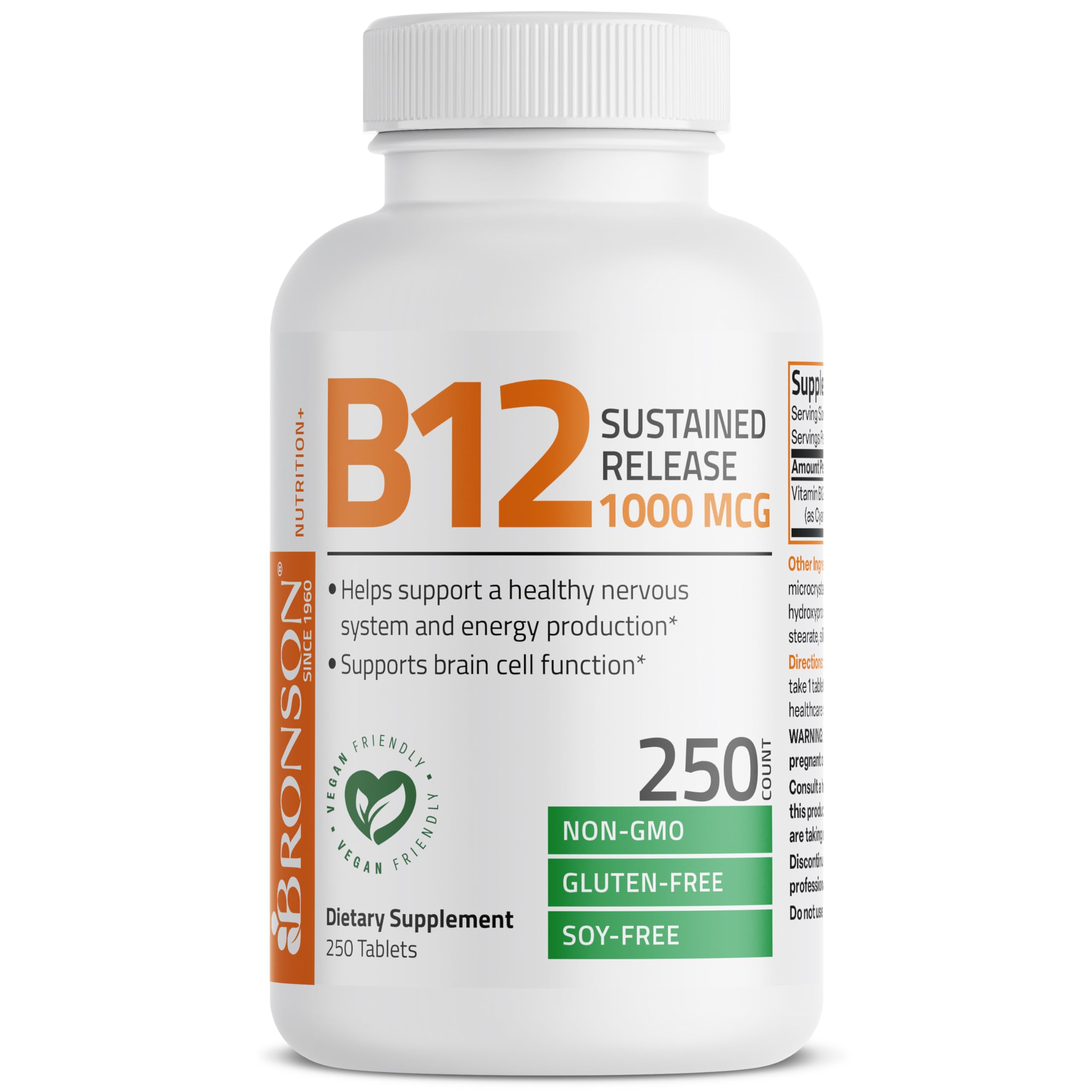 Suplemento De Vitamina B12 Bronson 1000 Mcg De Liberación Sostenida - Venta Internacional.