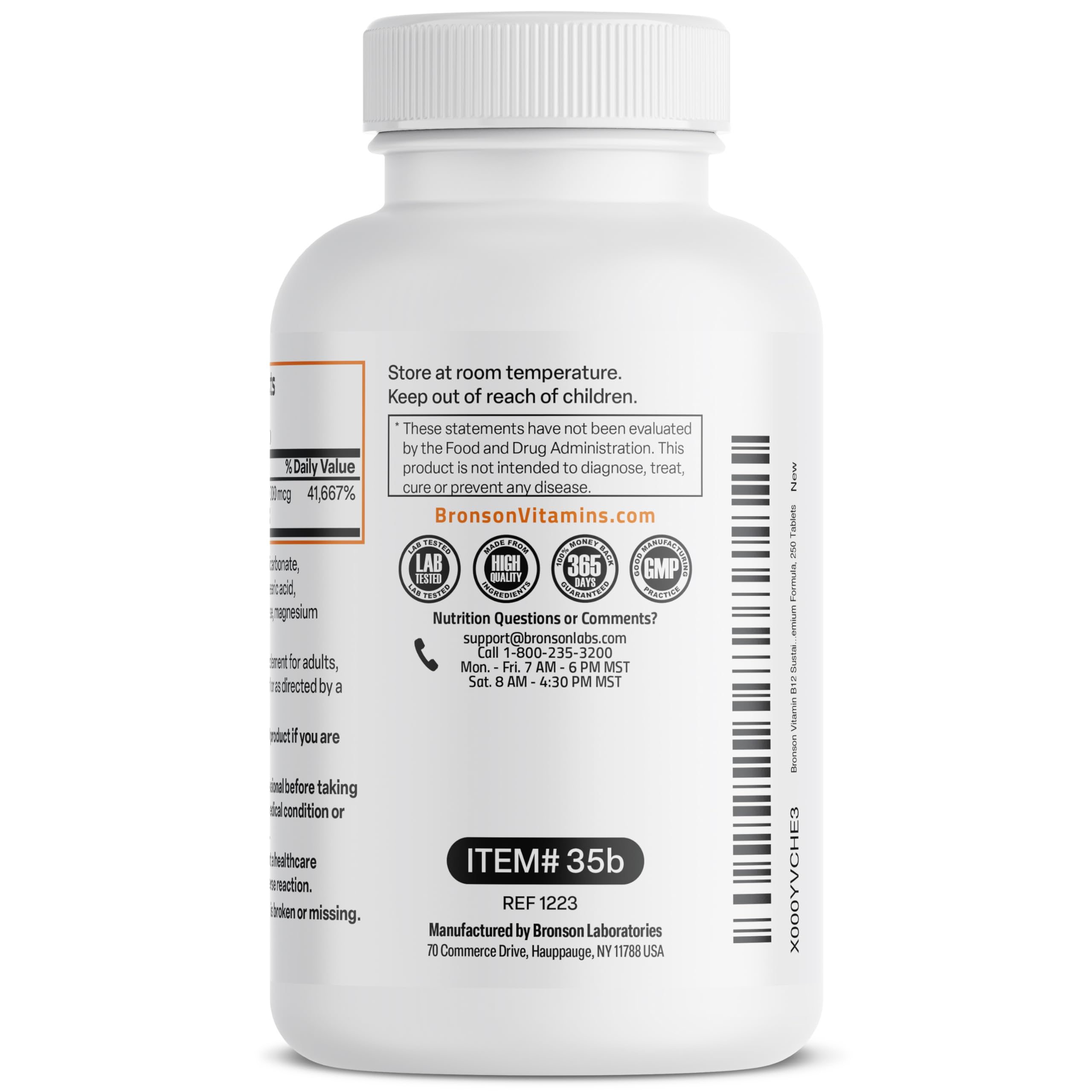 Foto 6 | Suplemento De Vitamina B12 Bronson 1000 Mcg De Liberación Sostenida - Venta Internacional.