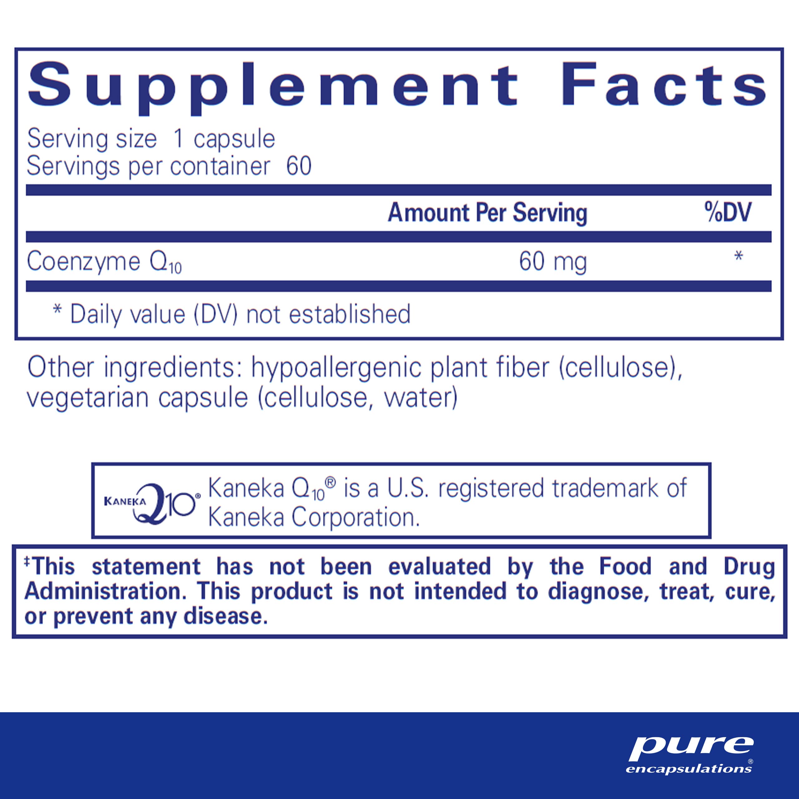 Foto 3 pulgar | Suplemento De Coenzima Q10 De Pure Encapsulations, 60 Mg Para Energy, 60 Cápsulas - Venta Internacional.