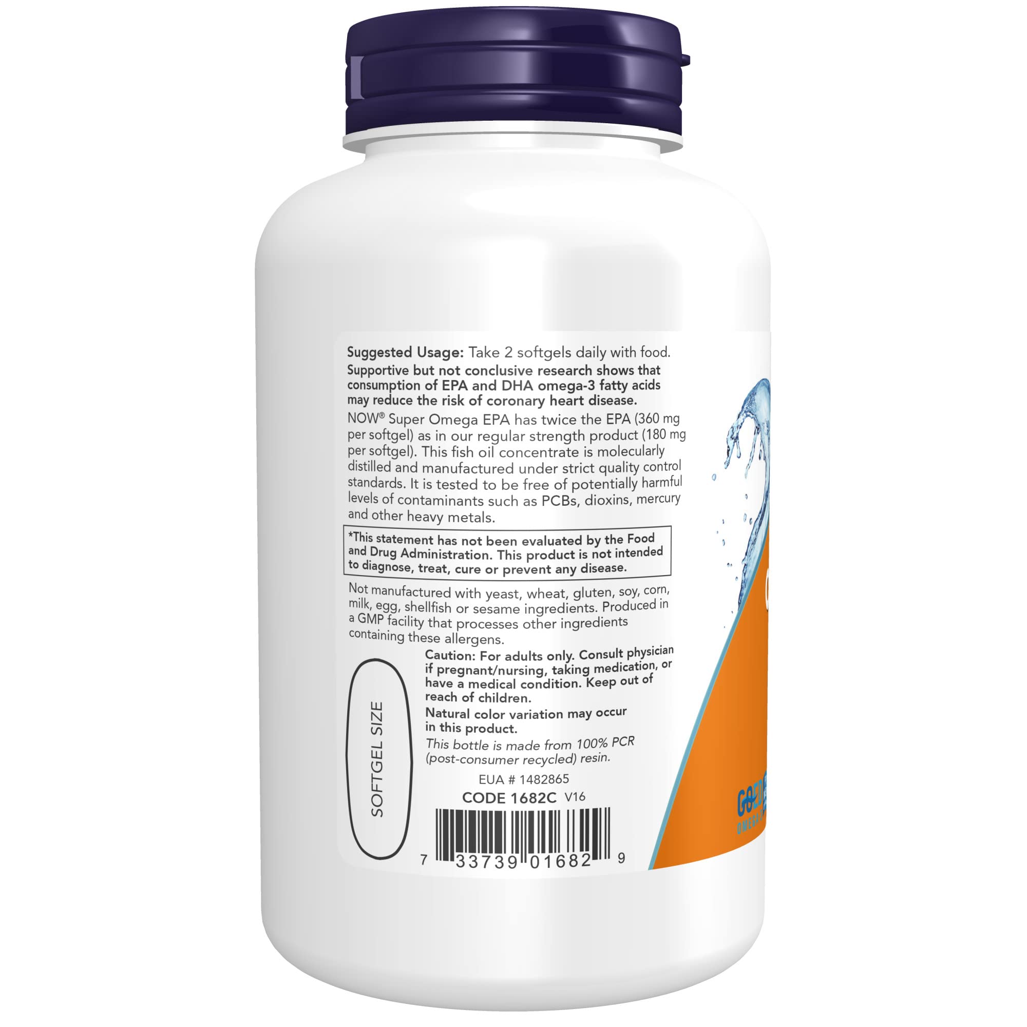 Foto 3 | Suplementos Super Omega Epa 360 Epa/ 240 Dha De Now Foods, 120 Cápsulas Blandas - Venta Internacional.