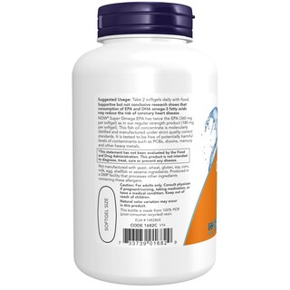 Foto 3 | Suplementos Super Omega Epa 360 Epa/ 240 Dha De Now Foods, 120 Cápsulas Blandas - Venta Internacional.