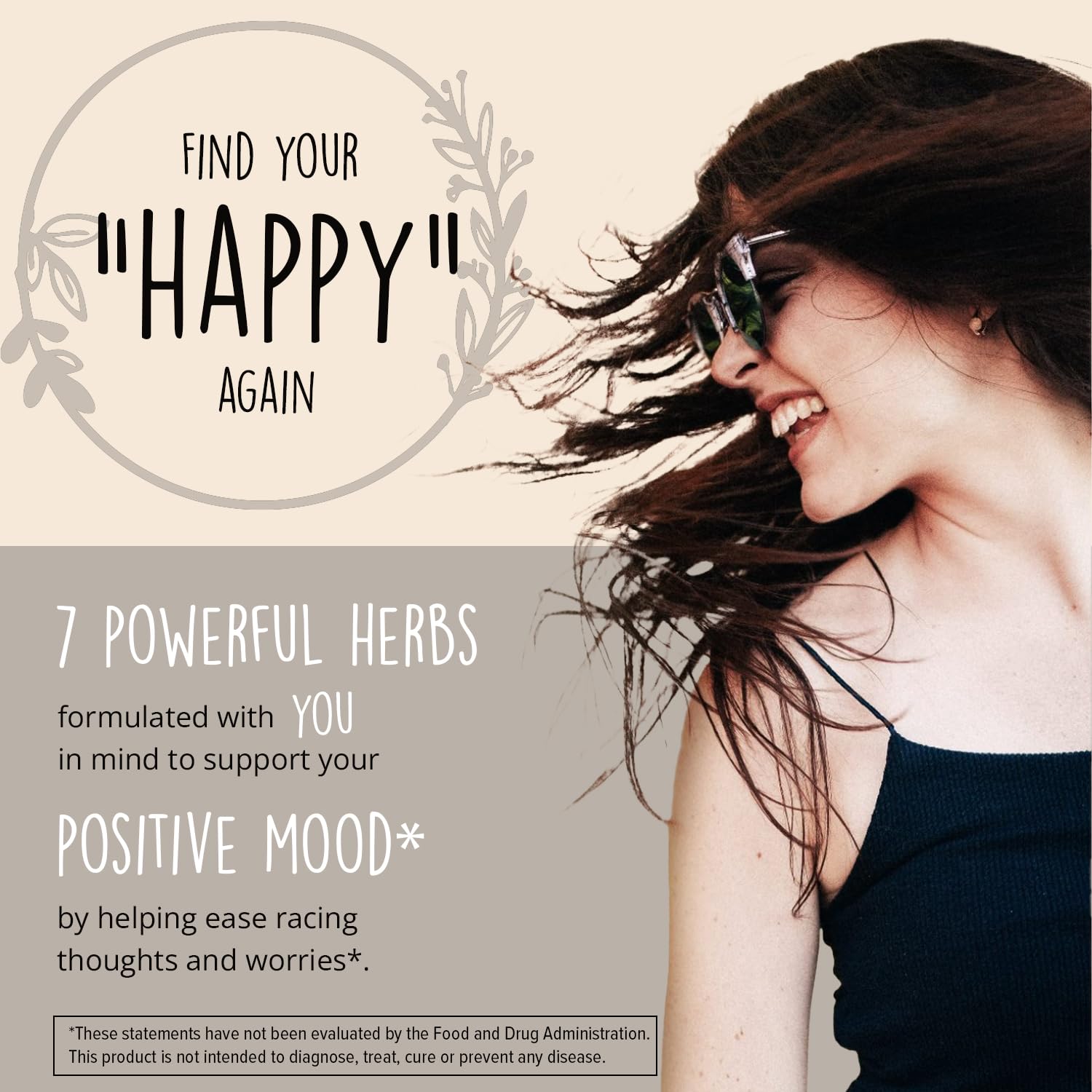 Foto 3 pulgar | Suplemento Happy Healthy Hippie Joy-filled Mood, 60 Unidades - Venta Internacional.