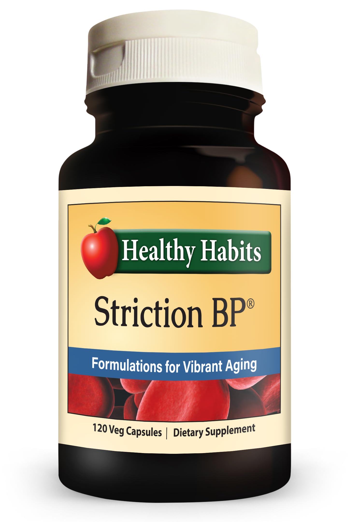 Frasco De Suplemento Healthy Habits Strictionbp, 120 Cápsulas Vegetarianas - Venta Internacional.