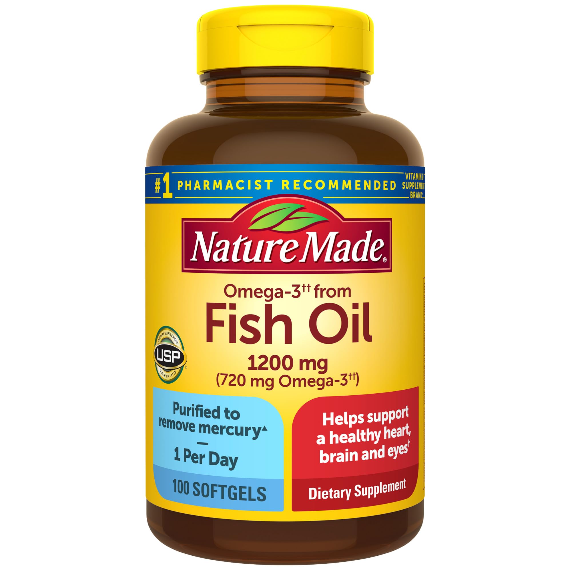 Foto 2 pulgar | Suplemento De Aceite De Pescado Omega 3 De Nature Made, 1200 Mg, 100 Cápsulas Blandas - Venta Internacional.
