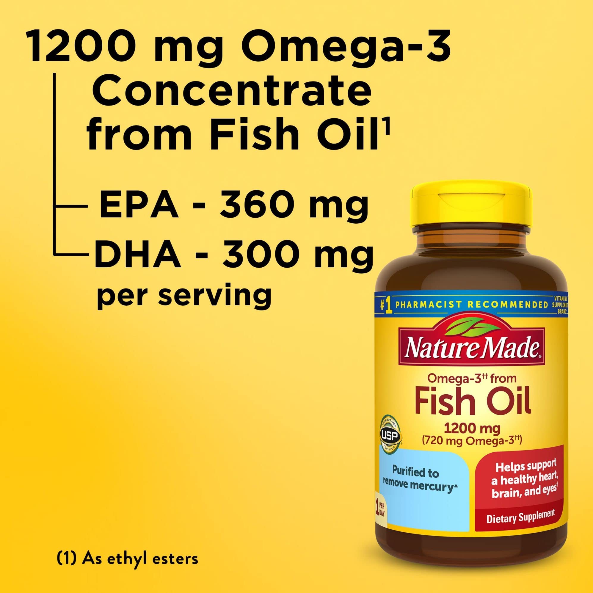 Foto 4 pulgar | Suplemento De Aceite De Pescado Omega 3 De Nature Made, 1200 Mg, 100 Cápsulas Blandas - Venta Internacional.