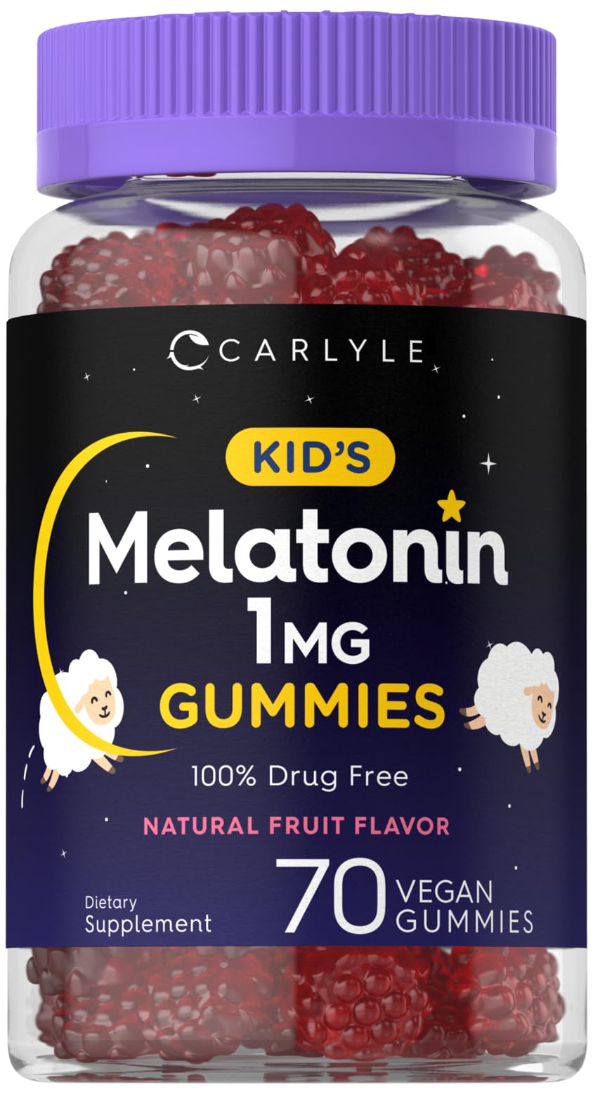 Foto 2 pulgar | Gomitas De Melatonina Carlyle Kids, 1 Mg, 70 Unidades, Veganas, Sin Gluten - Venta Internacional.