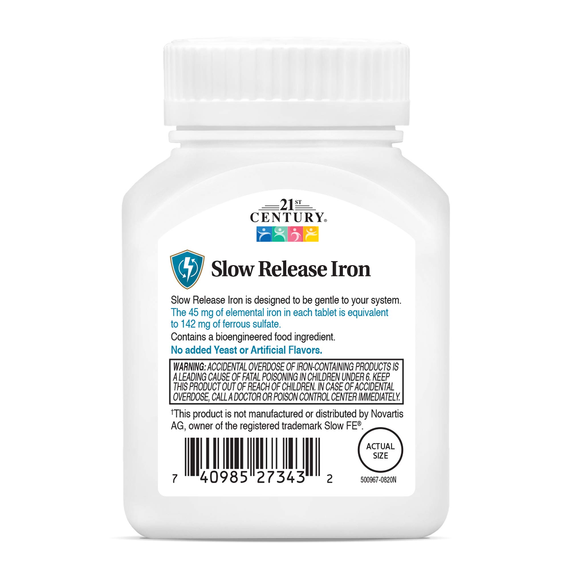Foto 5 | Suplemento De Hierro 21st Century Slow Release 60 Tabletas X 3 - Venta Internacional.