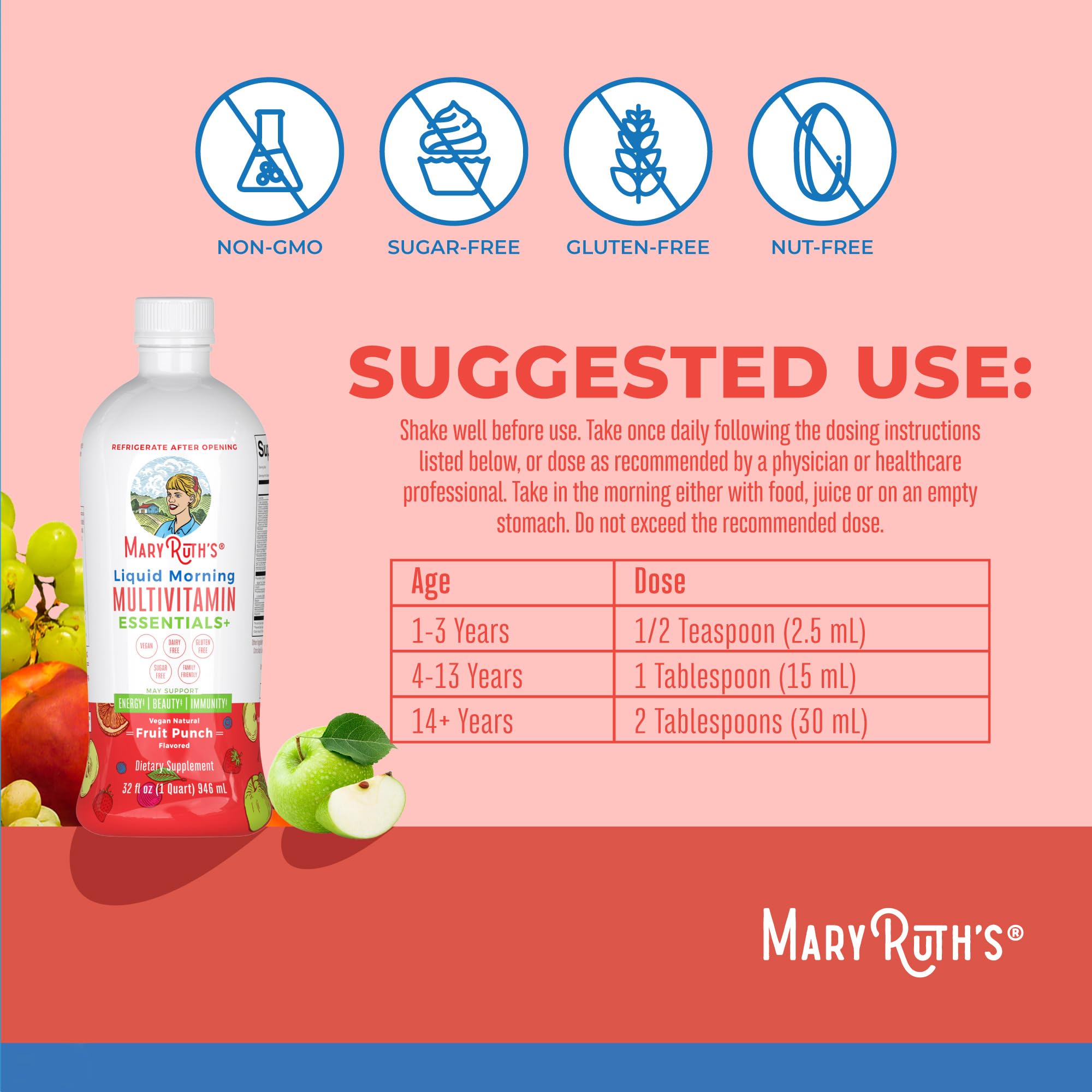 Foto 6 | Multivitamínico Multimineral Maryruth Organics 32 Ml Para Mujeres, Hombres Y Niños - Venta Internacional.
