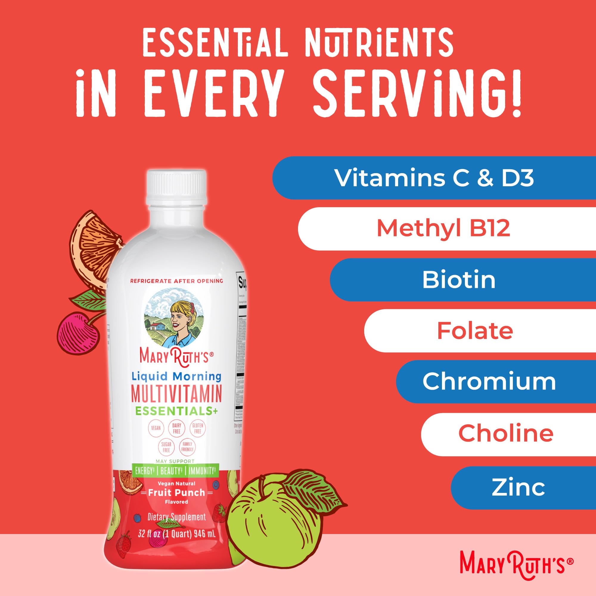 Foto 7 | Multivitamínico Multimineral Maryruth Organics 32 Ml Para Mujeres, Hombres Y Niños - Venta Internacional.
