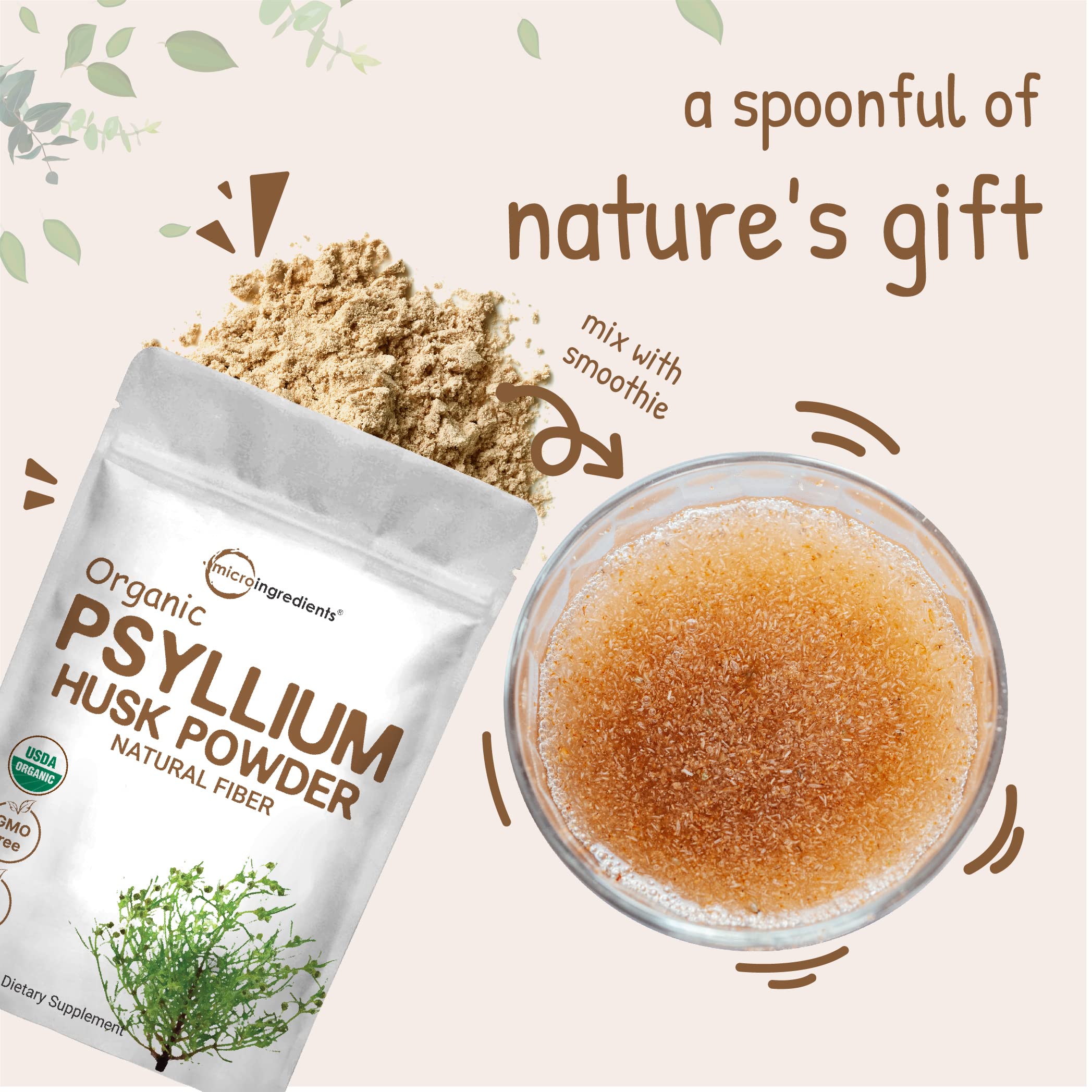 Foto 7 pulgar | Microingredientes De Cáscara De Psyllium En Polvo, 1 Kg De Fibra Soluble - Venta Internacional.