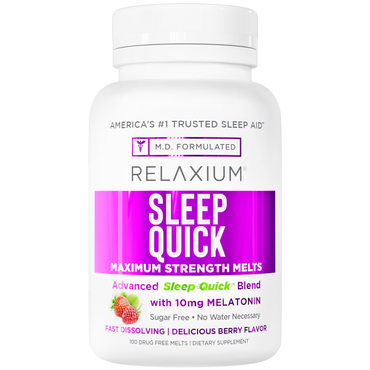 Foto 2 pulgar | Sleep Aid Relaxium Sleep Quick Melts 10 Mg De Melatonina 100 S - Venta Internacional.
