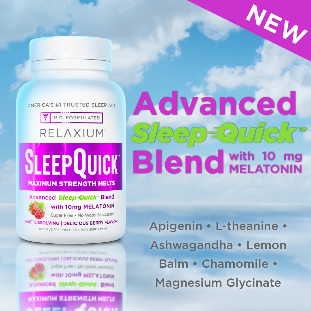 Foto 4 pulgar | Sleep Aid Relaxium Sleep Quick Melts 10 Mg De Melatonina 100 S - Venta Internacional.