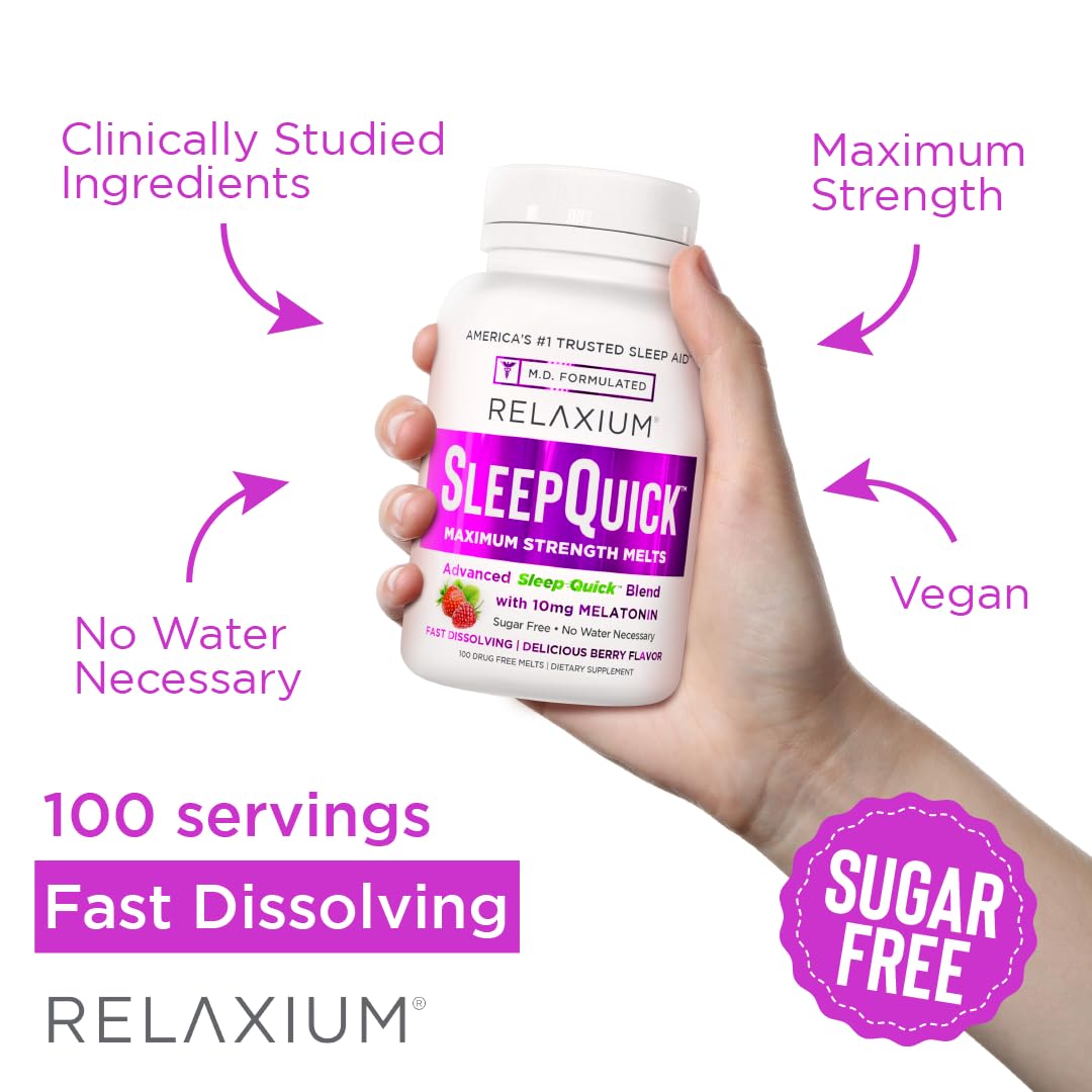 Foto 6 pulgar | Sleep Aid Relaxium Sleep Quick Melts 10 Mg De Melatonina 100 S - Venta Internacional.
