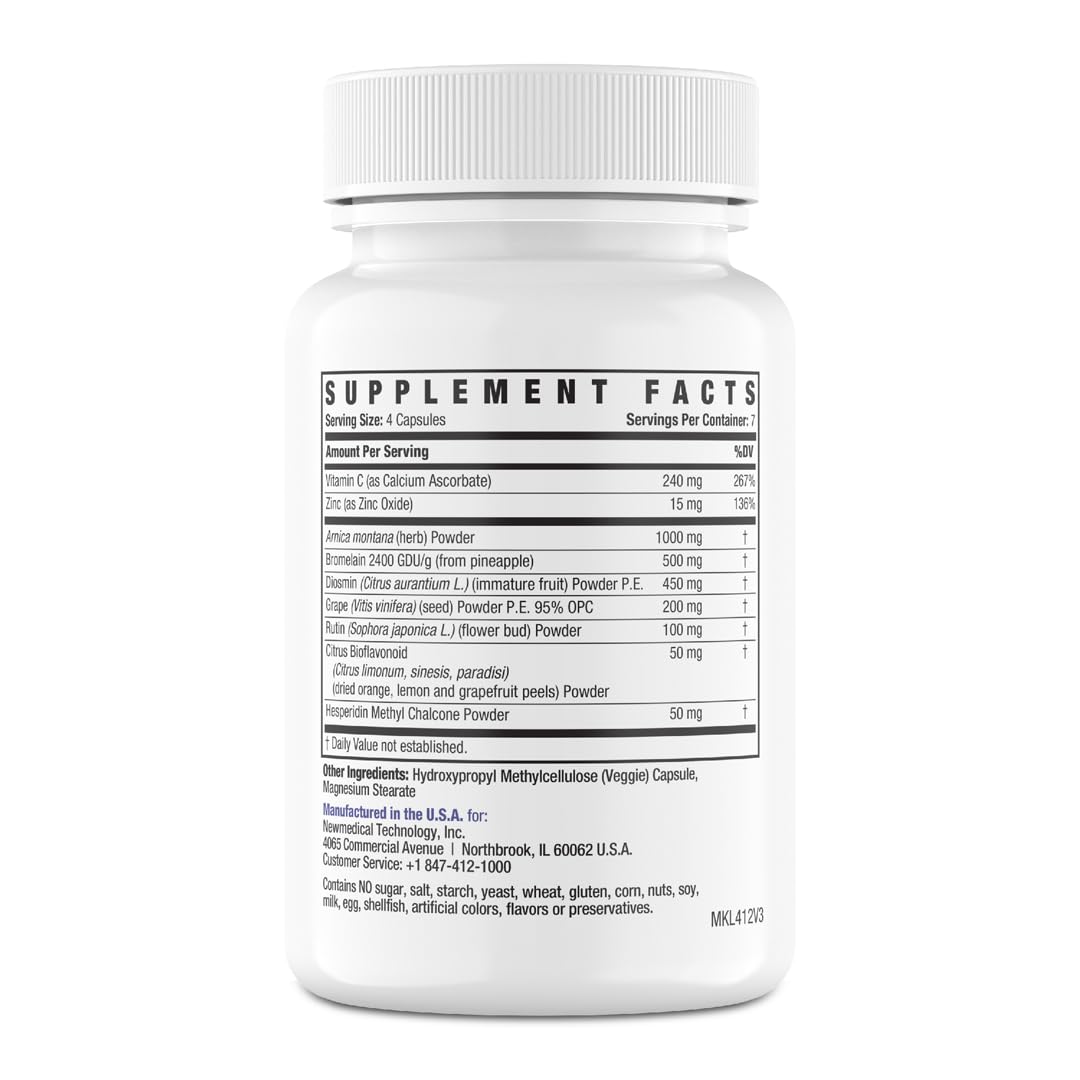 Foto 7 pulgar | Suplemento Bruisemd De Árnica 1000 Mg Y Bromelina 500 Mg 28 Cápsulas - Venta Internacional.