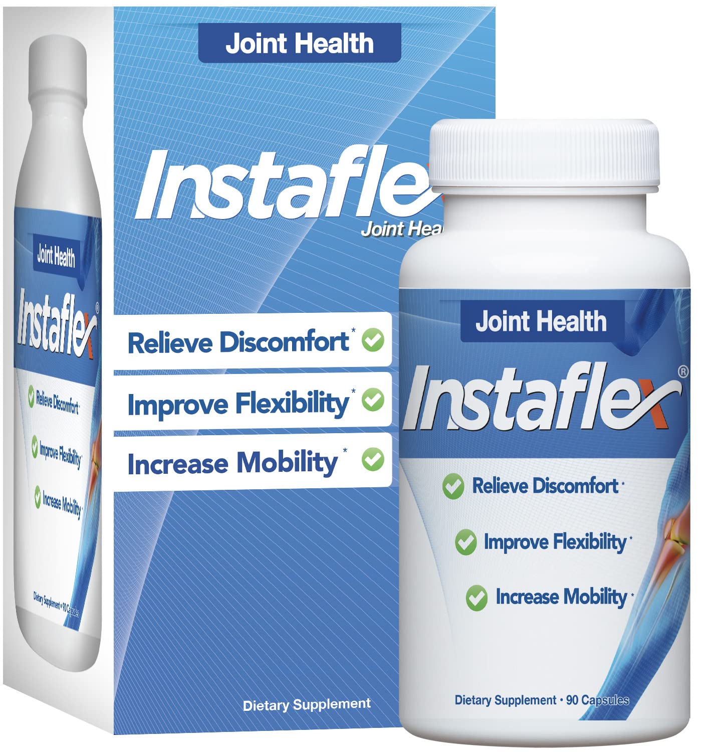 Suplemento De Apoyo Articular Instaflex, Estudiado Clínicamente, 90 Cápsulas - Venta Internacional.
