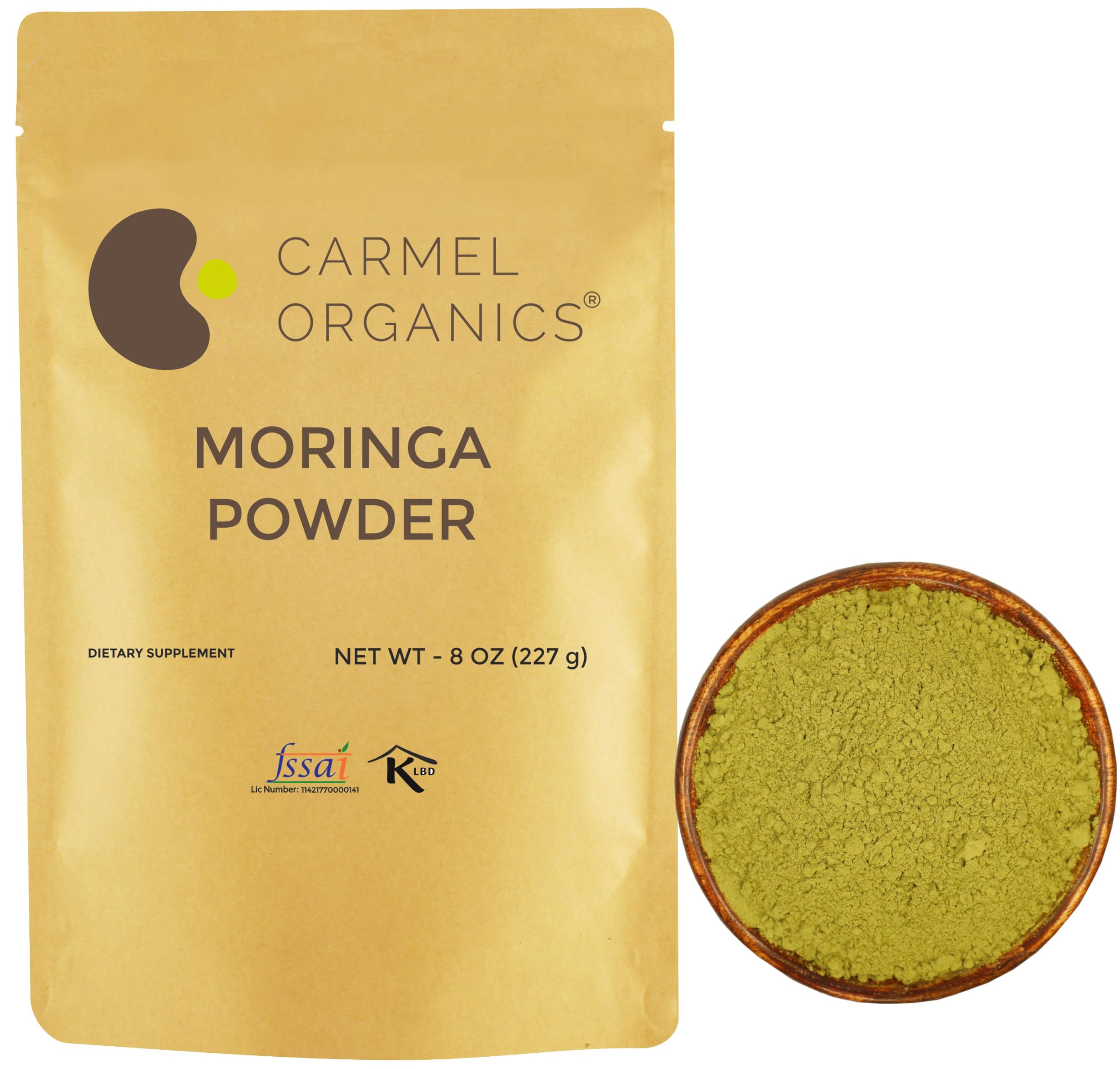 Foto 1 | Hojas De Moringa En Polvo Carmel Organics 240 Ml | Sin Ogm - Venta Internacional.