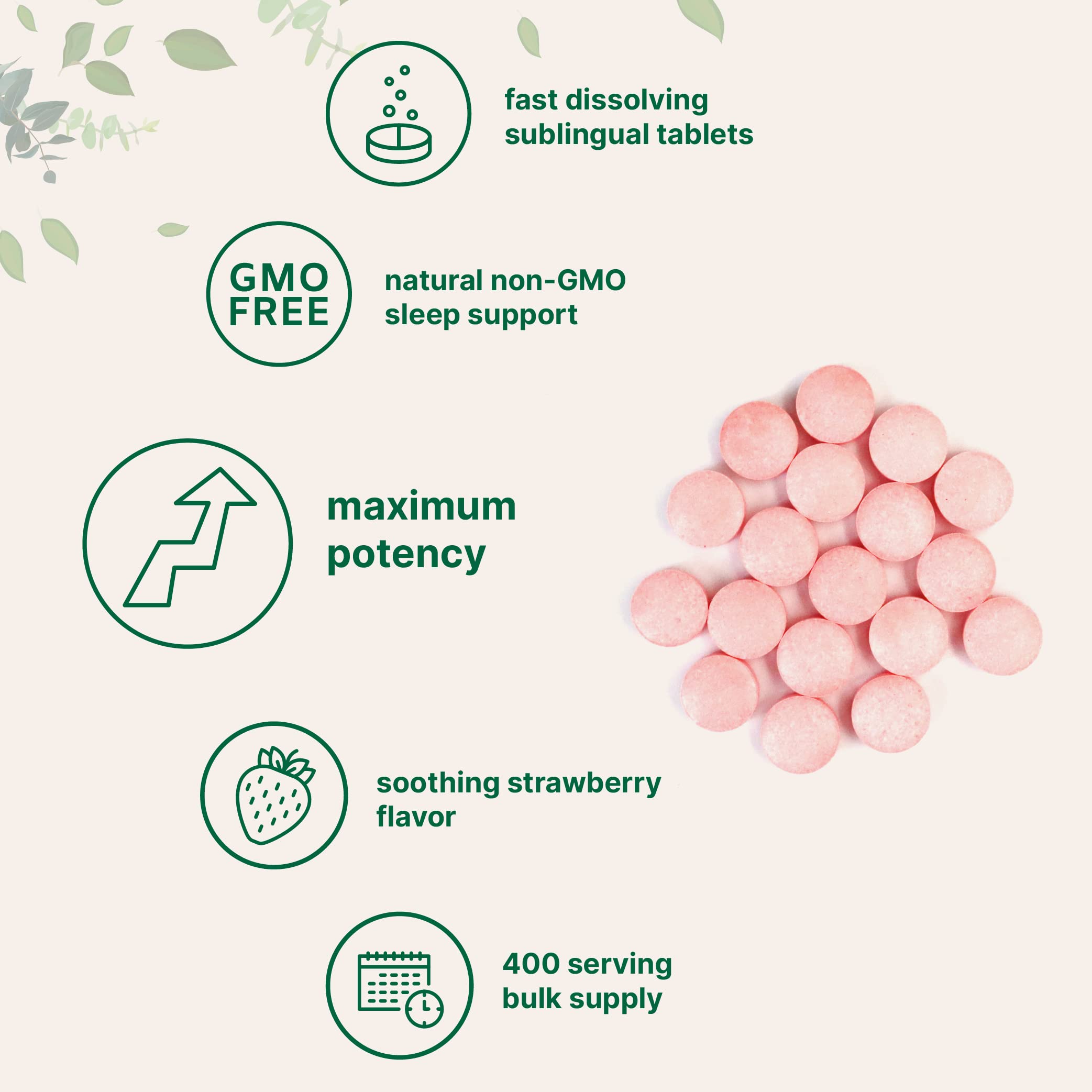 Foto 5 pulgar | Tabletas De Melatonina, Microingredientes, 20 Mg, 400 Tabletas - Venta Internacional.