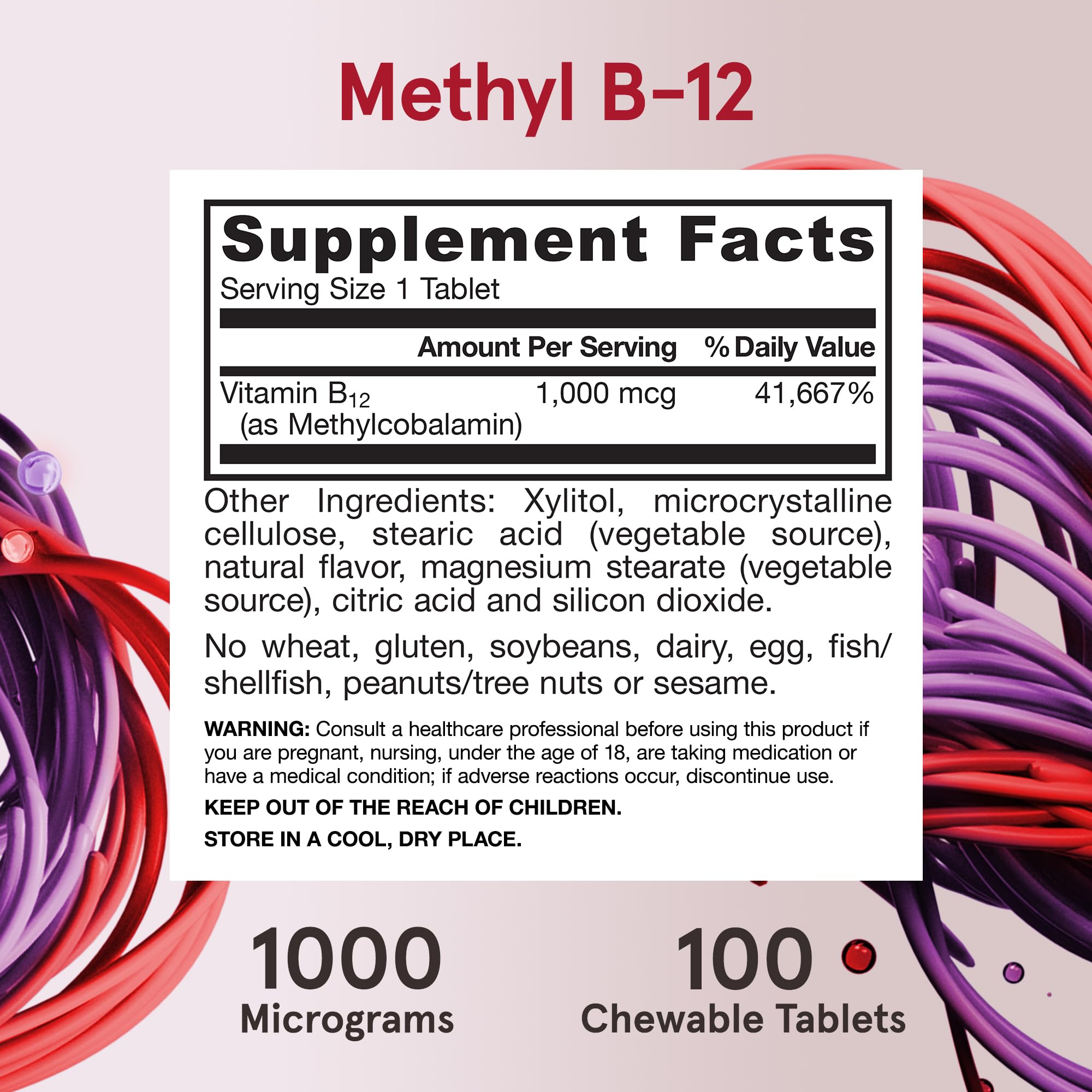 Foto 7 pulgar | Suplemento Jarrow Formulas, Metil B-12, 1000 Mcg, 100 Tabletas - Venta Internacional.
