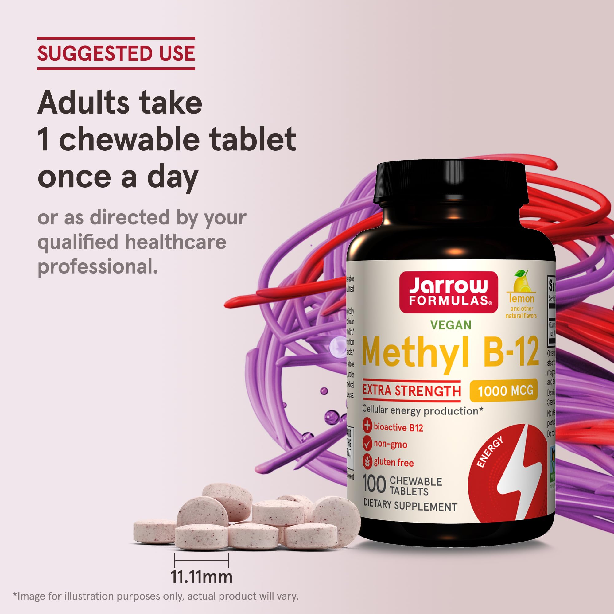 Foto 8 pulgar | Suplemento Jarrow Formulas, Metil B-12, 1000 Mcg, 100 Tabletas - Venta Internacional.