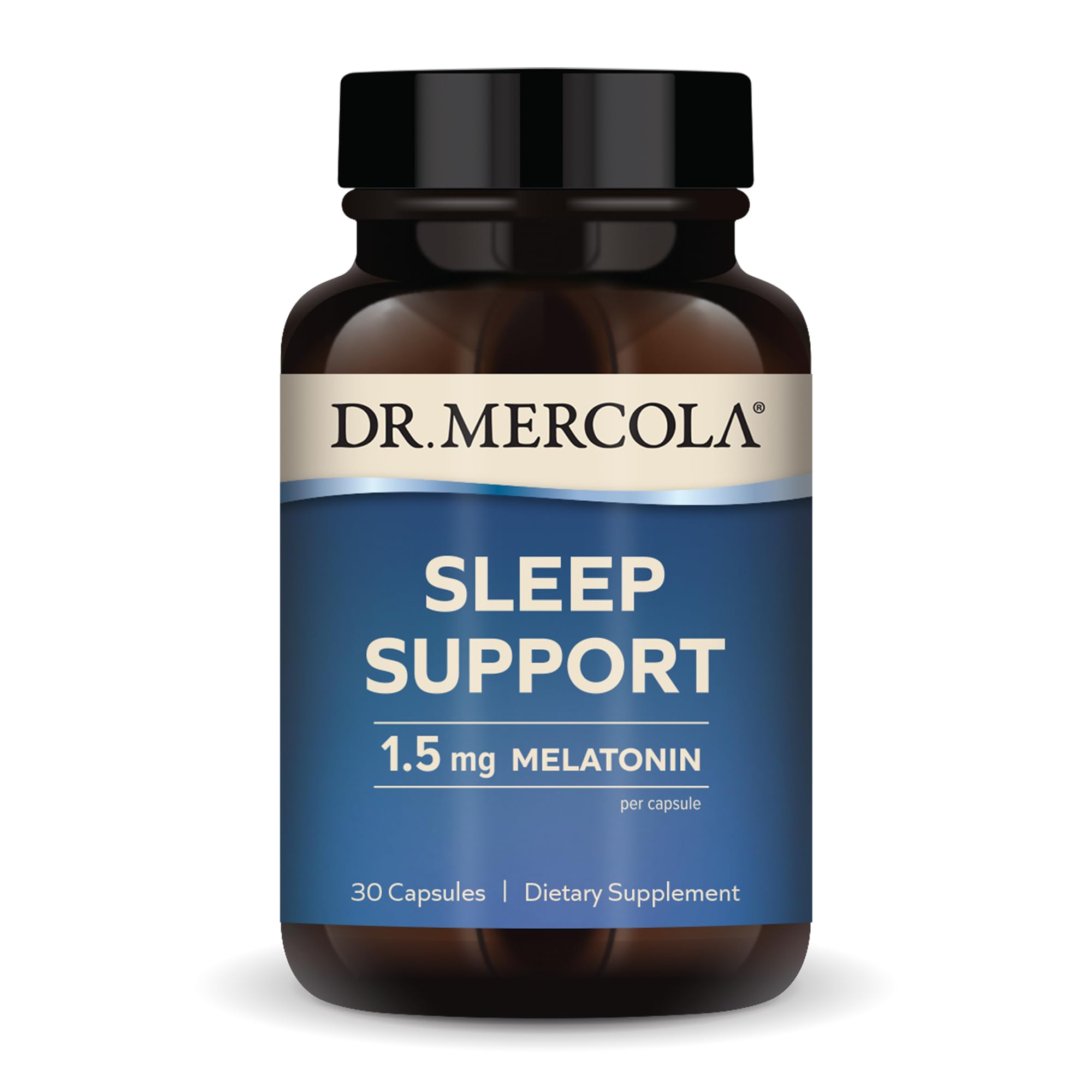 Complemente Dr. Mercola Sleep Support Con 1,5 Mg De Melatonina 30 Cápsulas - Venta Internacional.