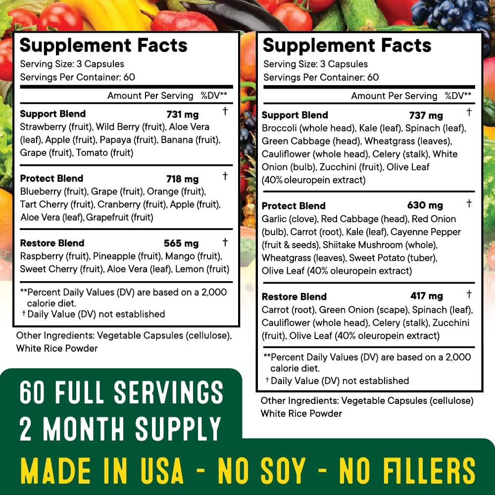Foto 5 pulgar | Suplemento Superfood Md 360 Whole Super Fruta/veggie 180x2 - Venta Internacional.