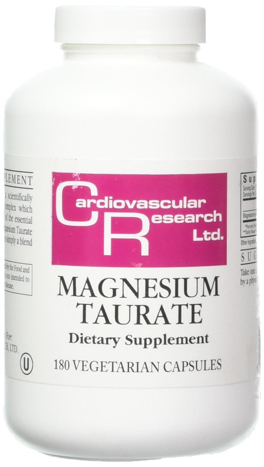 Foto 2 pulgar | Suplemento Ecological Formulas De Taurato De Magnesio 125 Mg 180 Cápsulas - Venta Internacional.