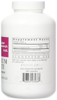 Foto 2 | Suplemento Ecological Formulas De Taurato De Magnesio 125 Mg 180 Cápsulas - Venta Internacional.