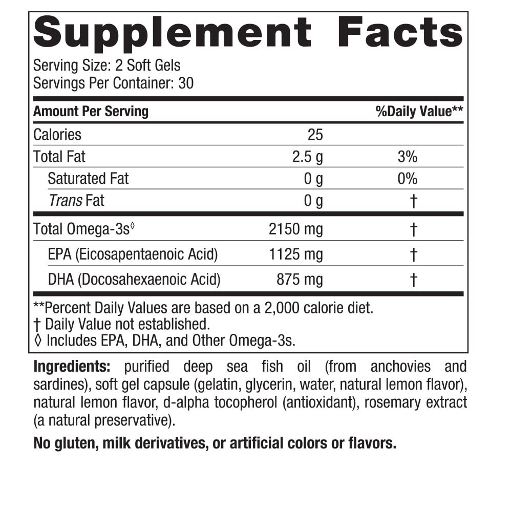 Foto 3 pulgar | Suplemento Nordic Naturals Ultimate Omega 2 Veces, 2150 Mg, 60 Cápsulas Blandas - Venta Internacional.
