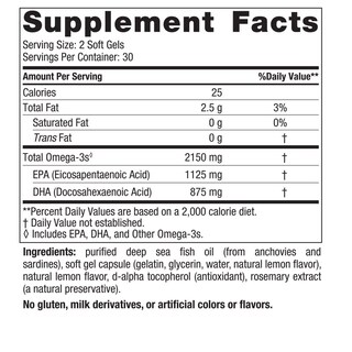 Foto 2 | Suplemento Nordic Naturals Ultimate Omega 2 Veces, 2150 Mg, 60 Cápsulas Blandas - Venta Internacional.