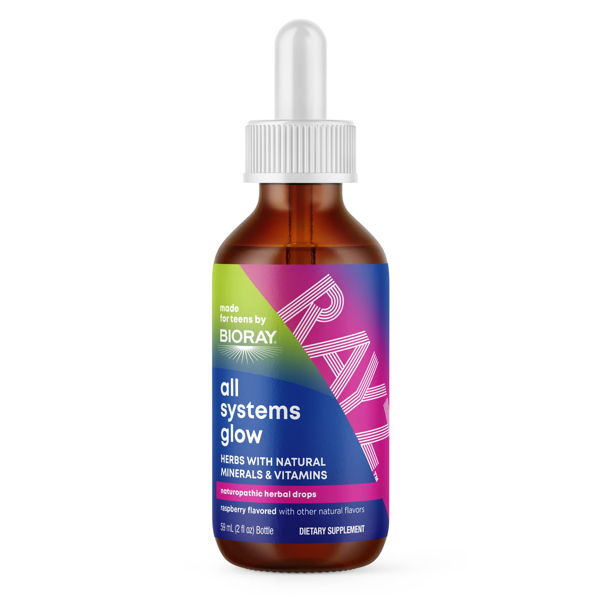 Foto 2 pulgar | Suplemento Bioray Rayz All Systems Glow Frambuesa 60 Ml - Venta Internacional