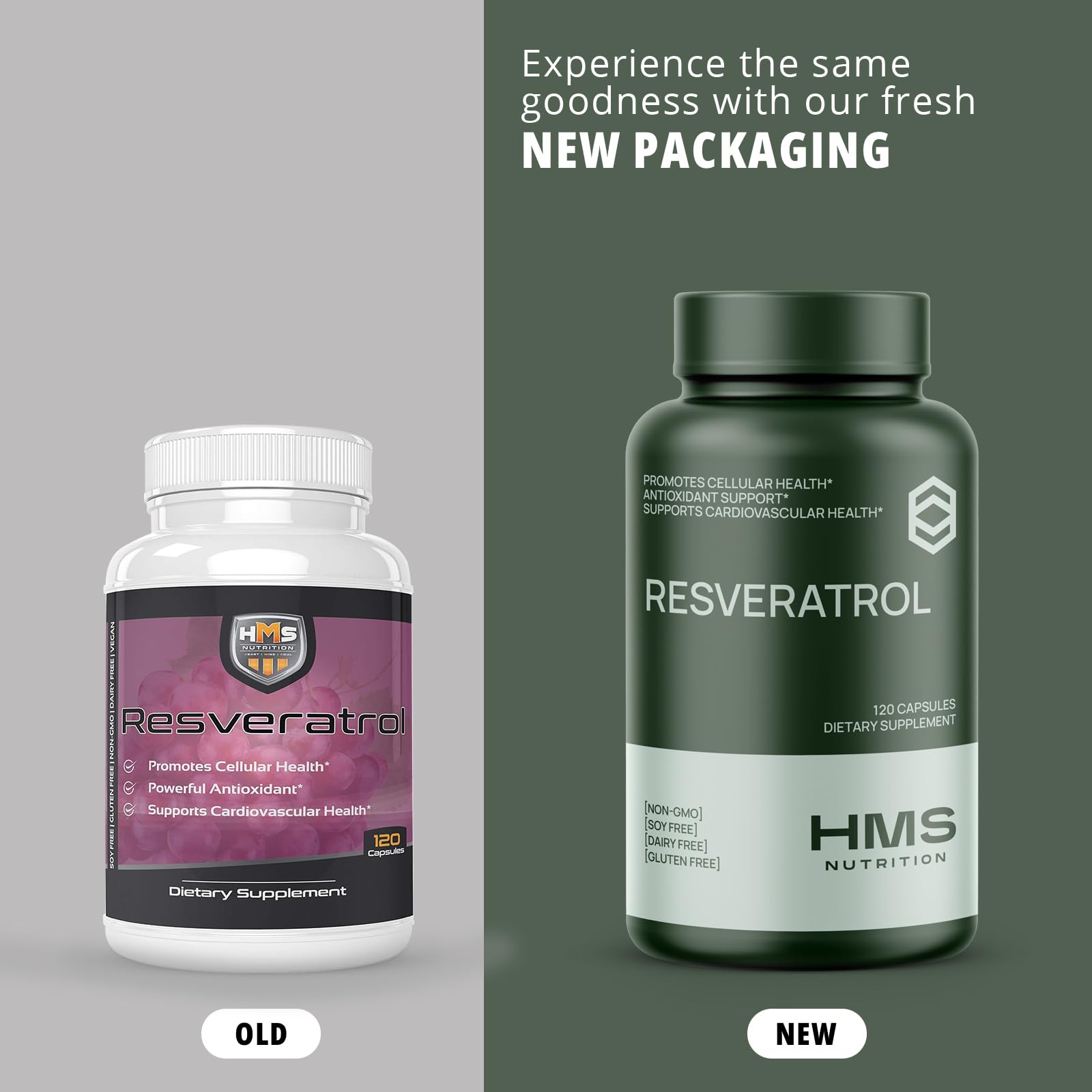 Foto 6 pulgar | Suplemento Hms Nutrition Resveratrol 1400 Mg 120 Cápsulas - Venta Internacional.