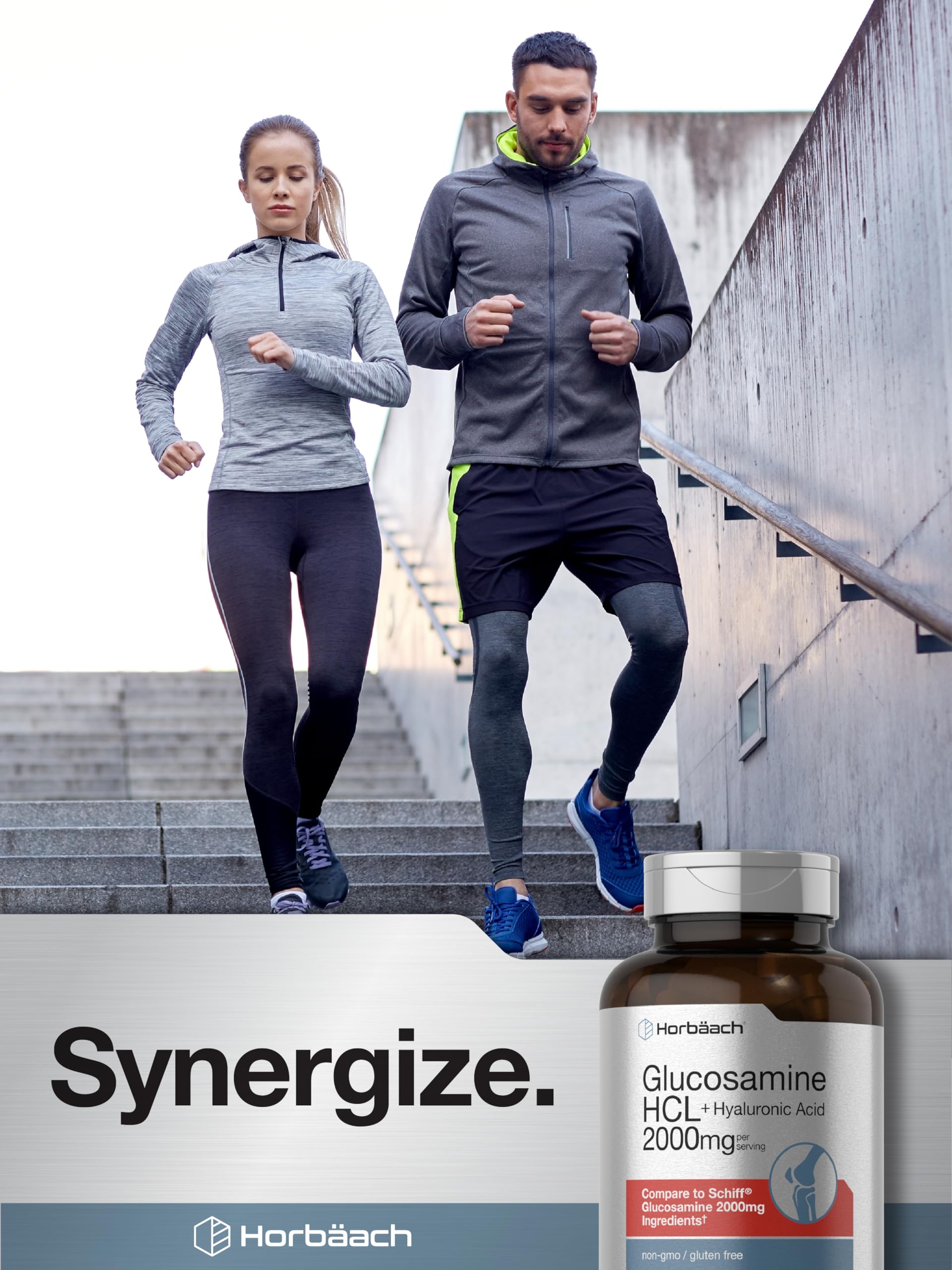 Foto 8 pulgar | Suplemento Horbäach Glucosamine Hcl Con Ácido Hialurónico 2000 Mg - Venta Internacional.
