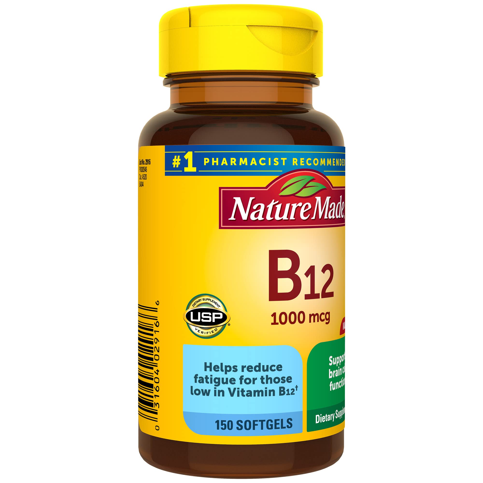 Foto 8 pulgar | Suplemento De Vitamina B12 De Nature Made, 1000 Mcg, 150 Cápsulas Blandas - Venta Internacional.