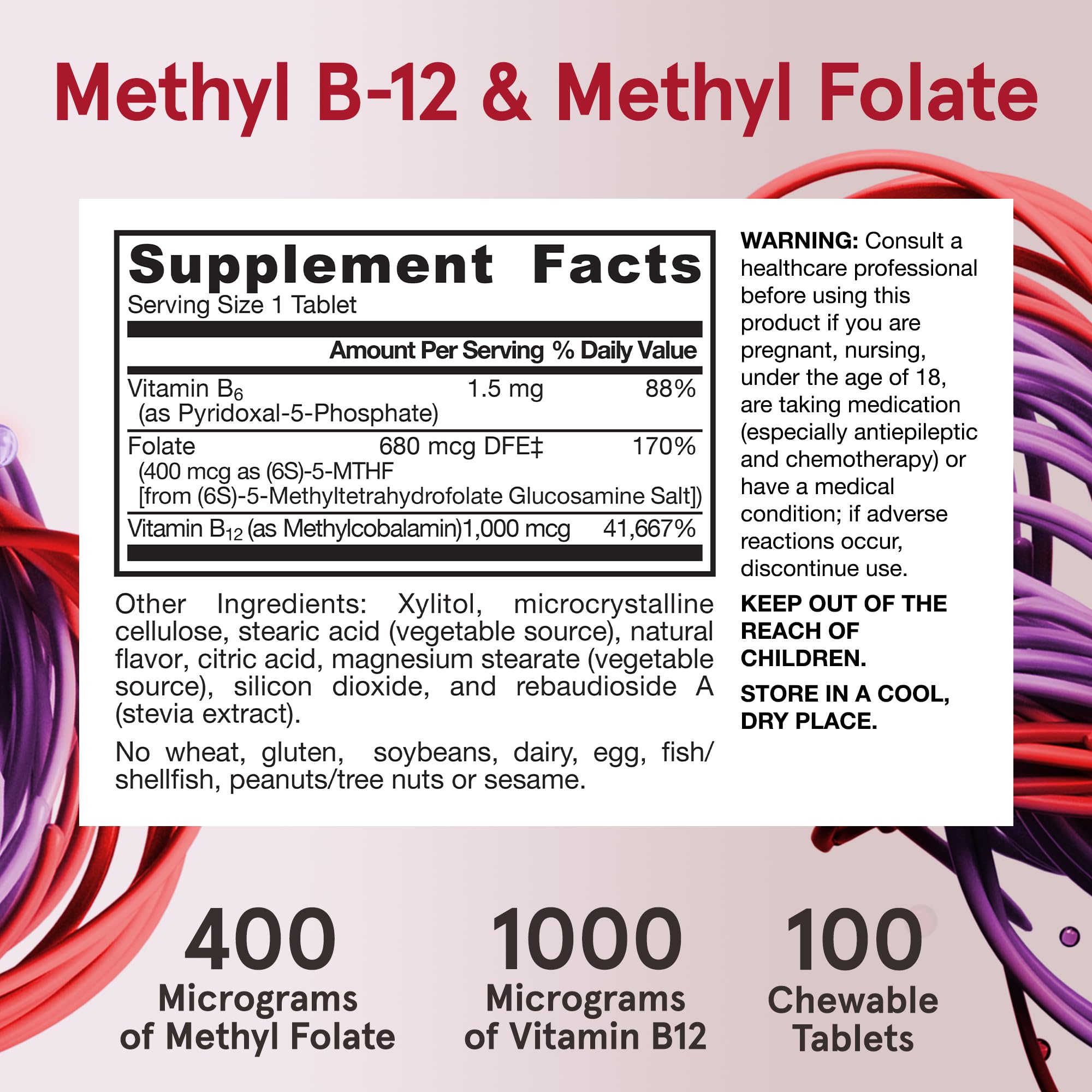 Foto 7 pulgar | Suplemento Jarrow Formulas De Metil B-12 De 1000 Mcg Y Folato De Metilo - Venta Internacional.