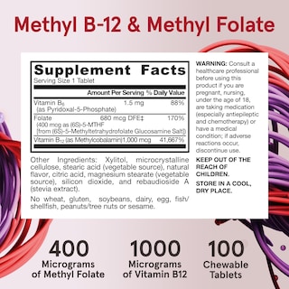 Foto 6 | Suplemento Jarrow Formulas De Metil B-12 De 1000 Mcg Y Folato De Metilo - Venta Internacional.