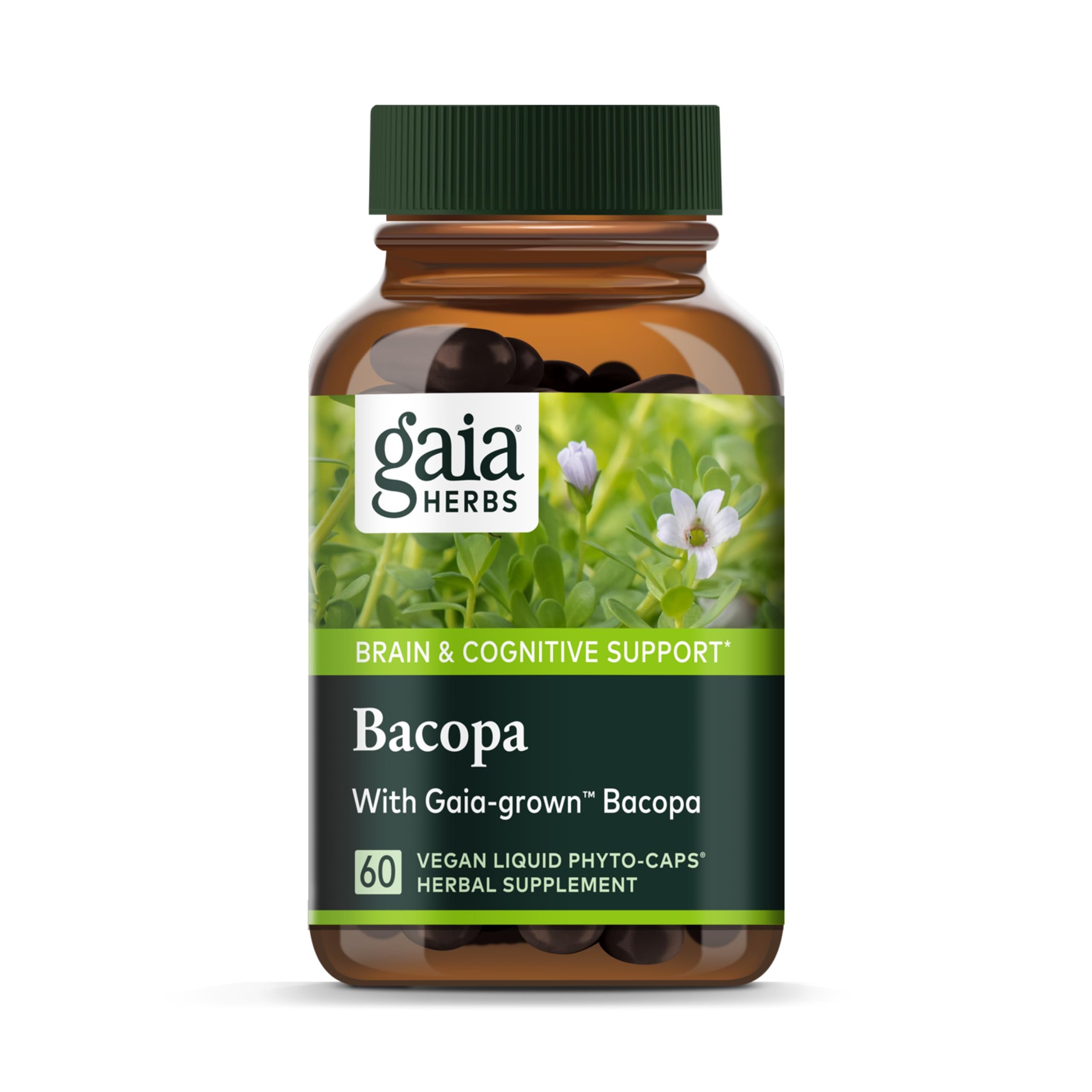 Foto 1 | Suplemento Gaia Herbs Bacopa Brain Support 60 Cápsulas Veganas - Venta Internacional.